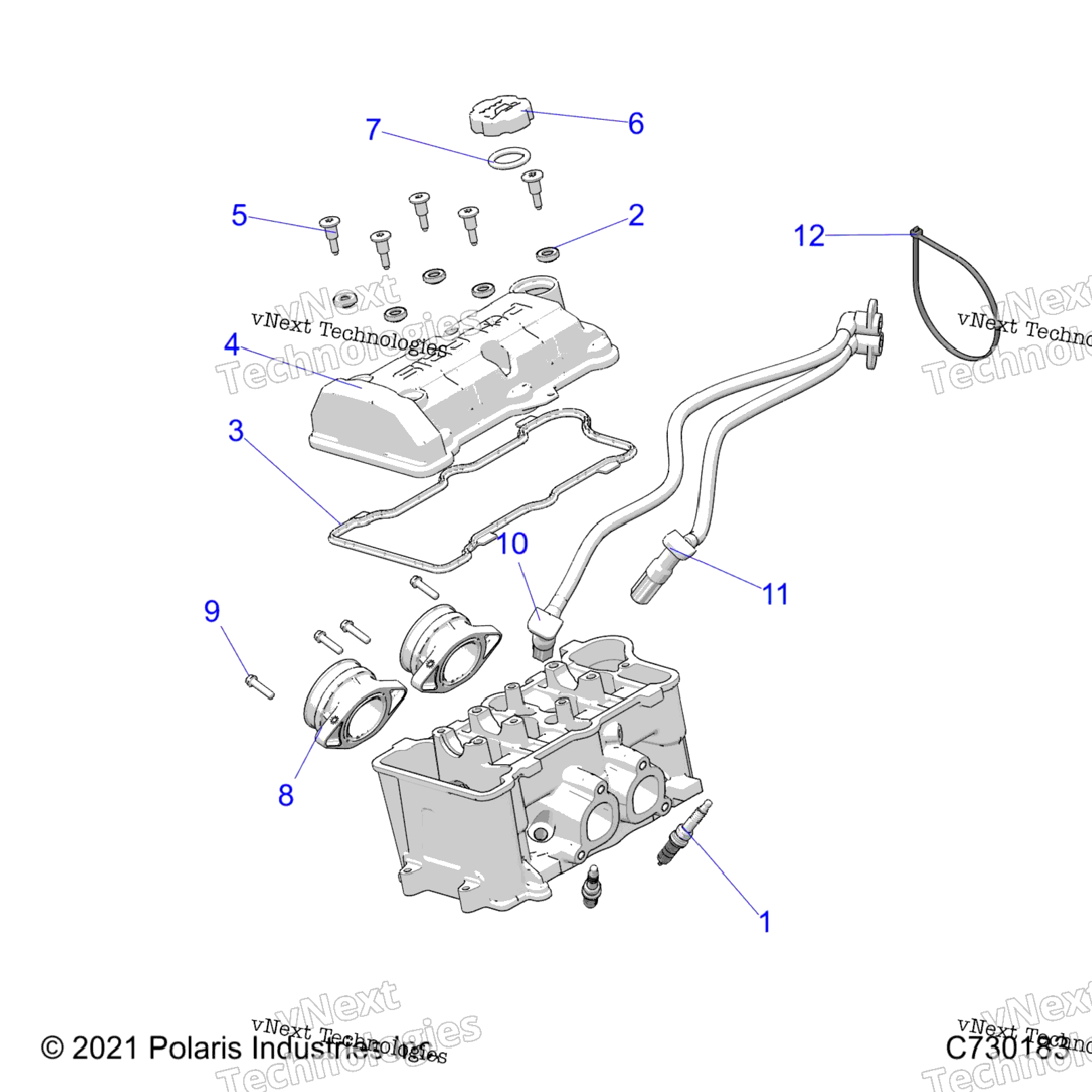 Engine, Throttle Body And Valve Cover