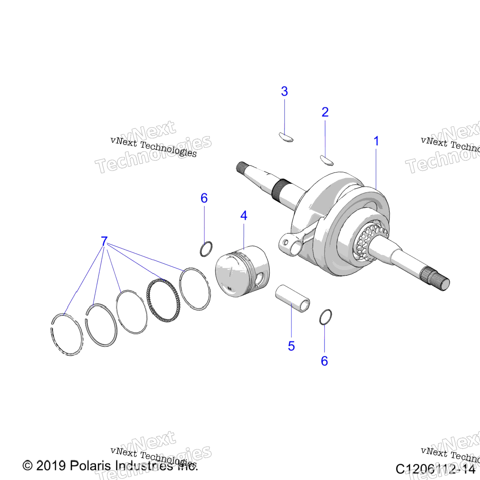 Engine, Crankshaft And Piston