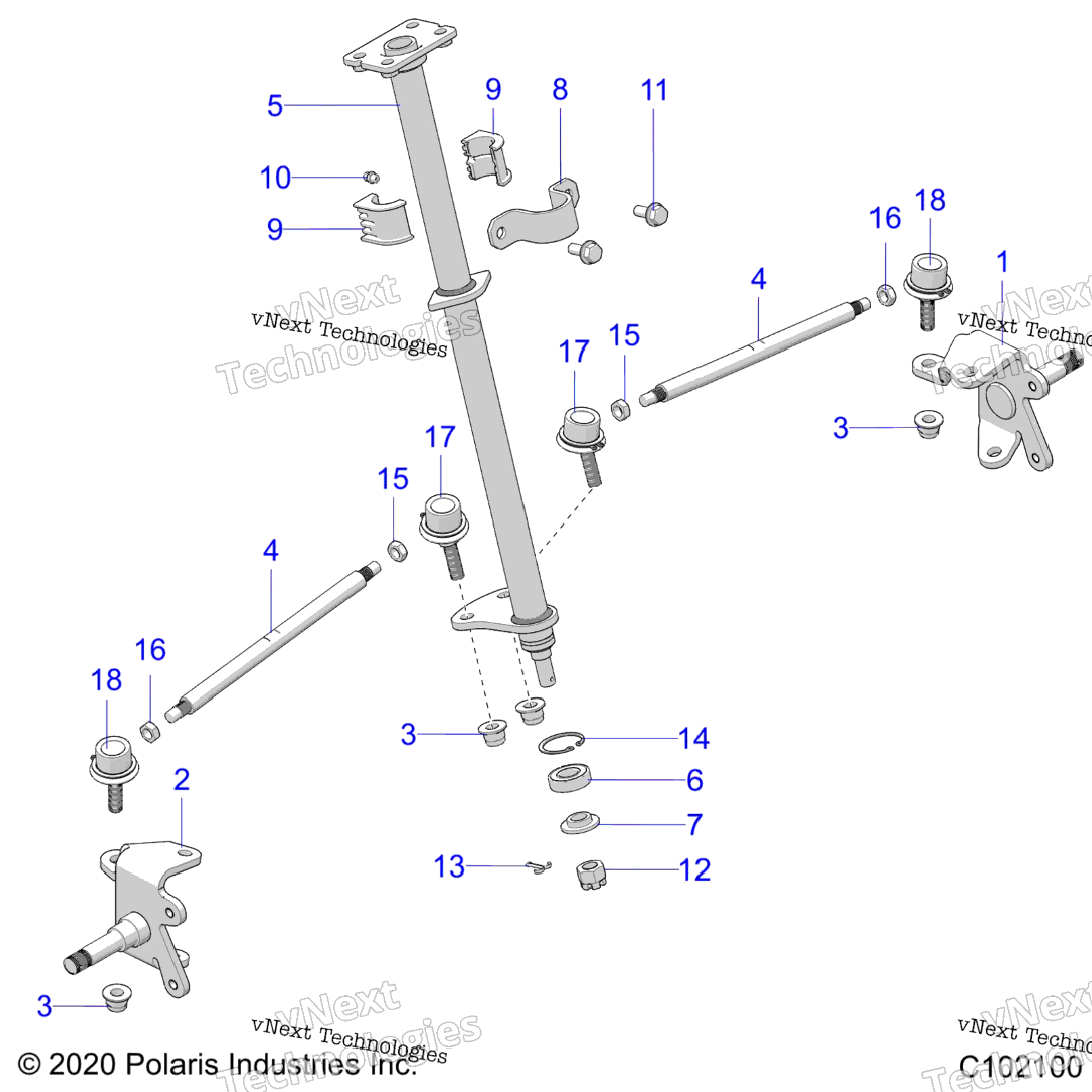 Steering, Steering Post And Tie Rod Asm A23hbbo7b3B7