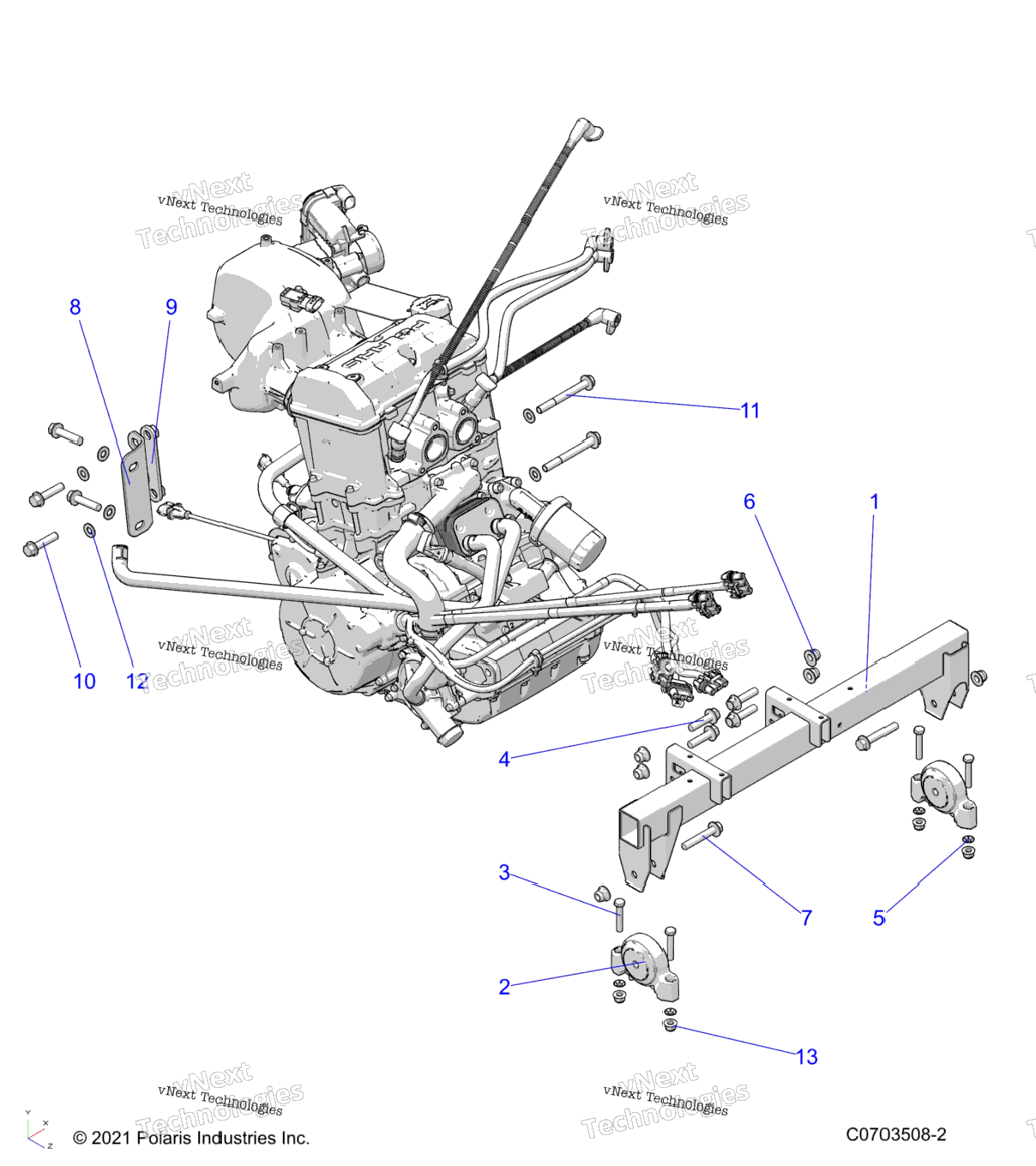 Engine, Mounting