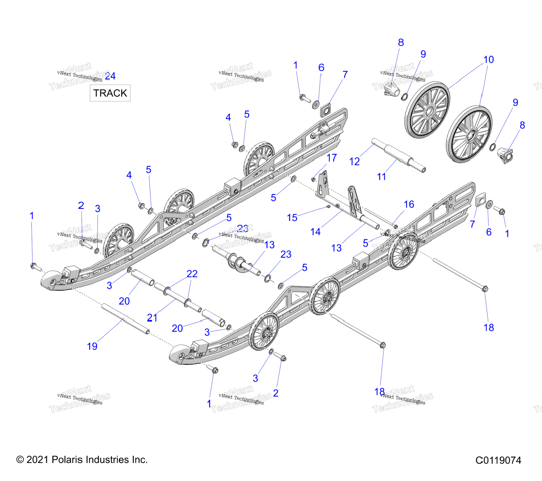 Csuspension, Rear & Track