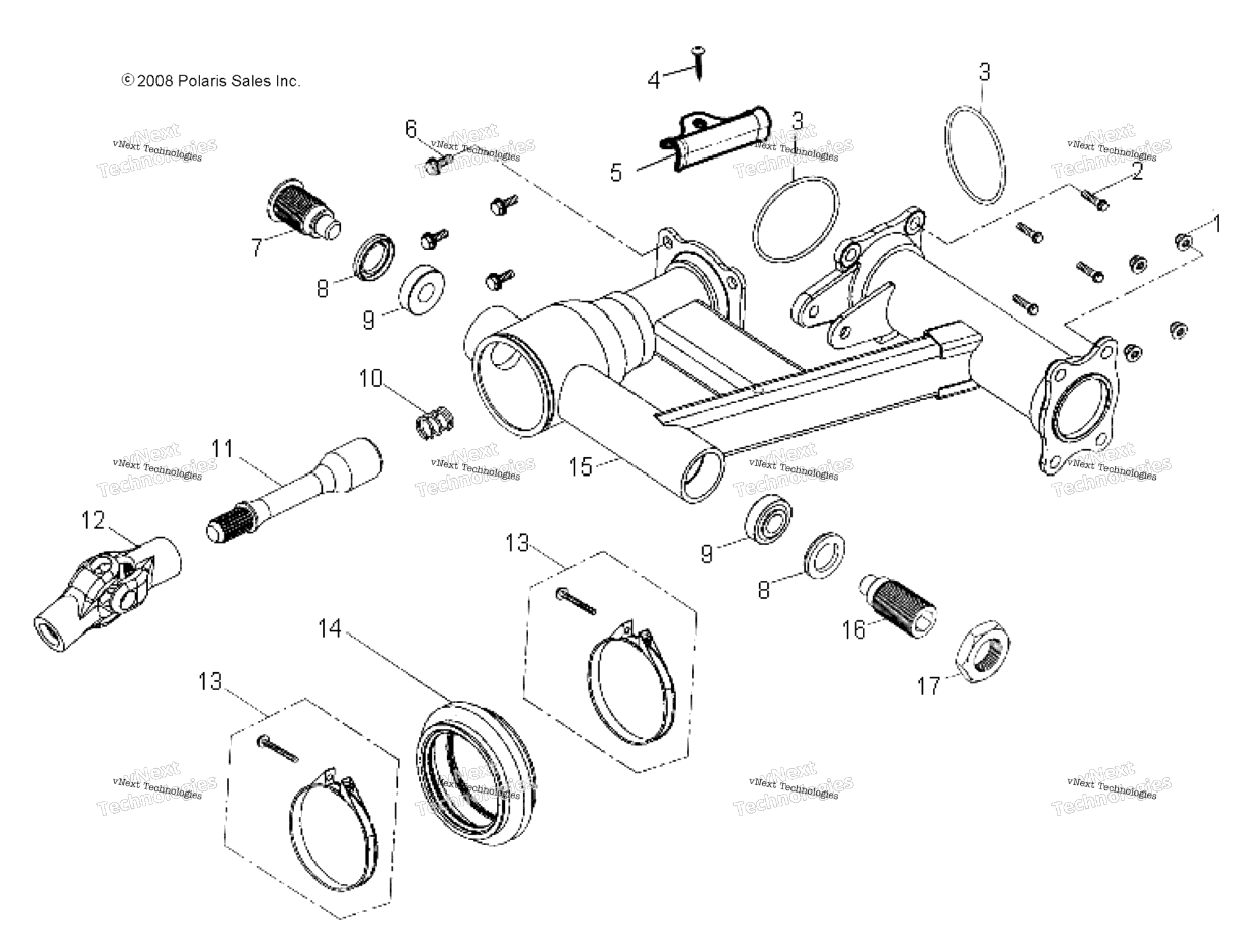 Chassis, Rear Swing Arm Ca4