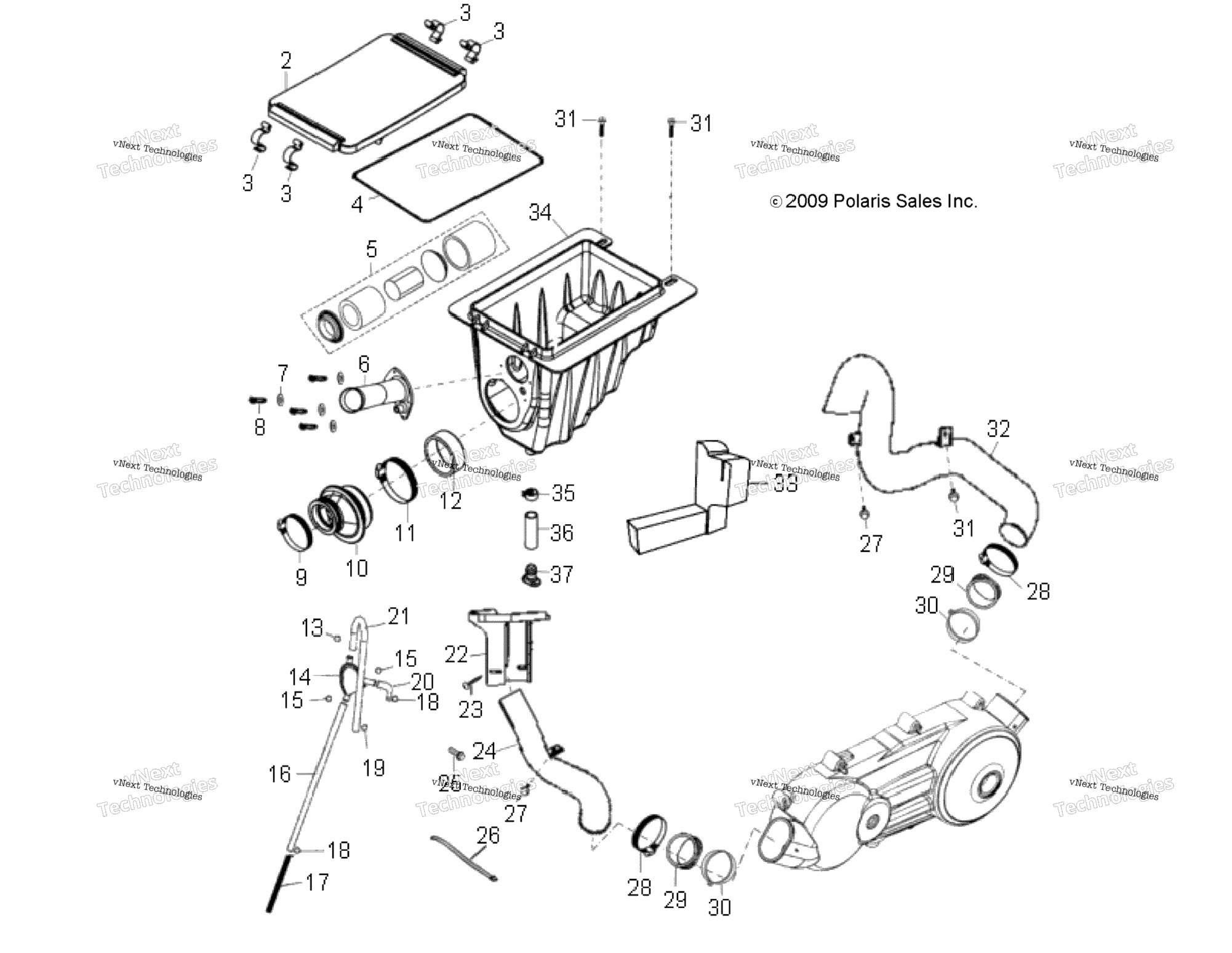 Engine, Air Intake System Ca4