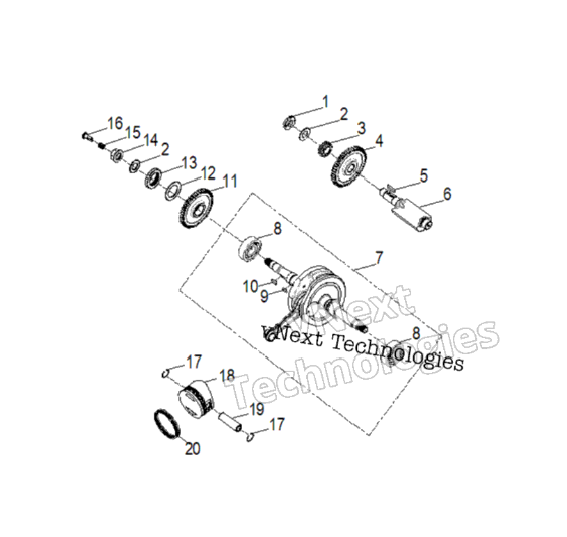 Engine, Crankshaft & Piston Ca4