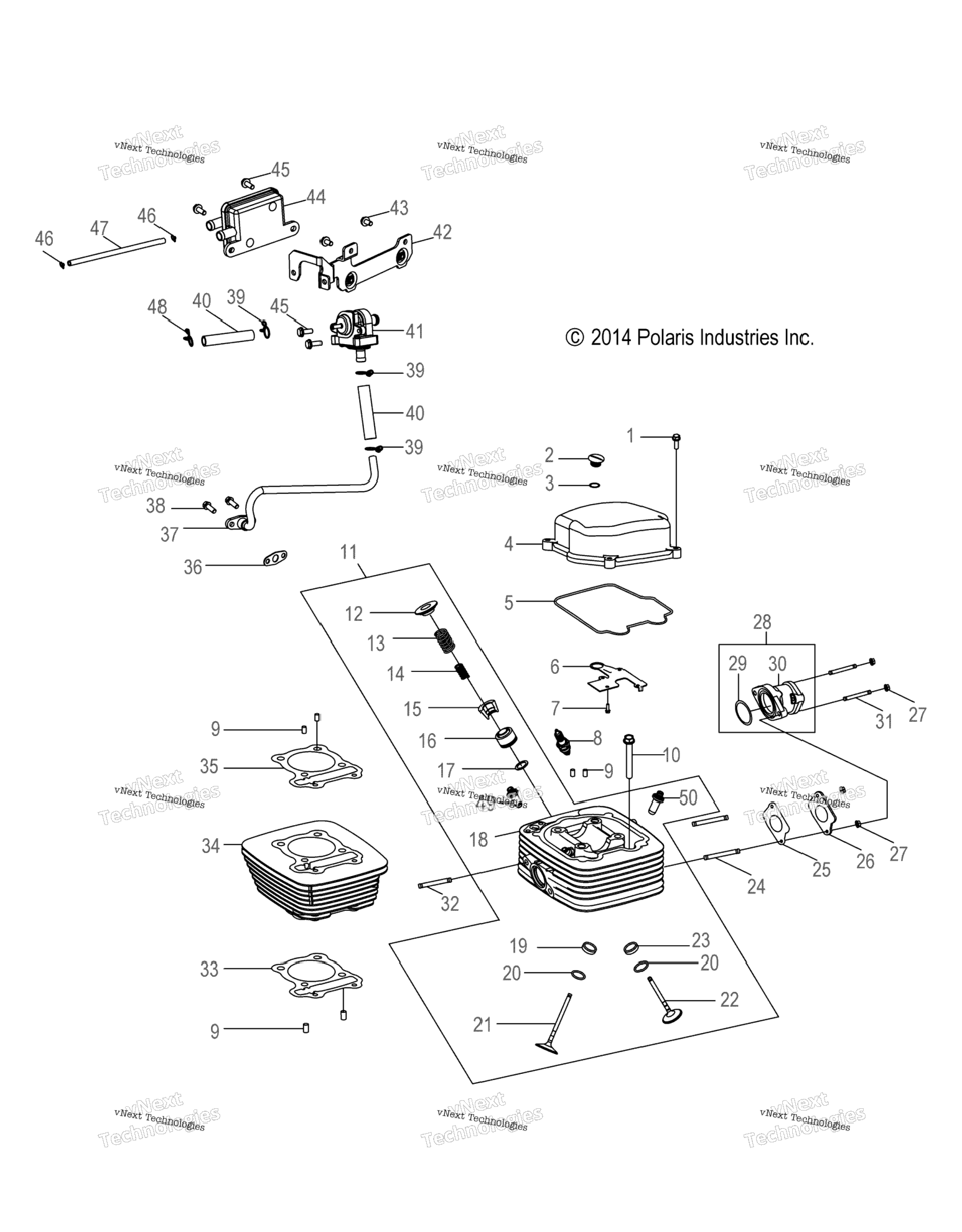 Engine, Cylinder Head Ca4