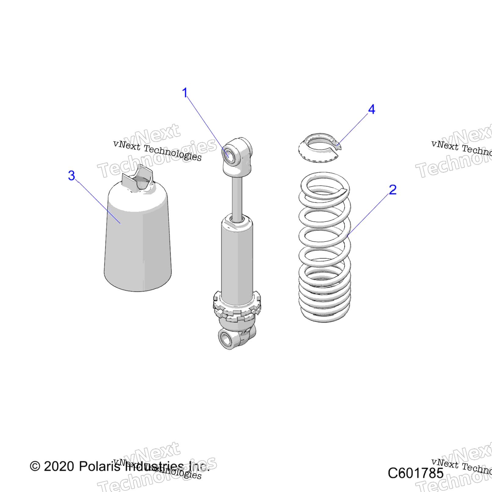 Suspension, Shock, Front Track (C601785)