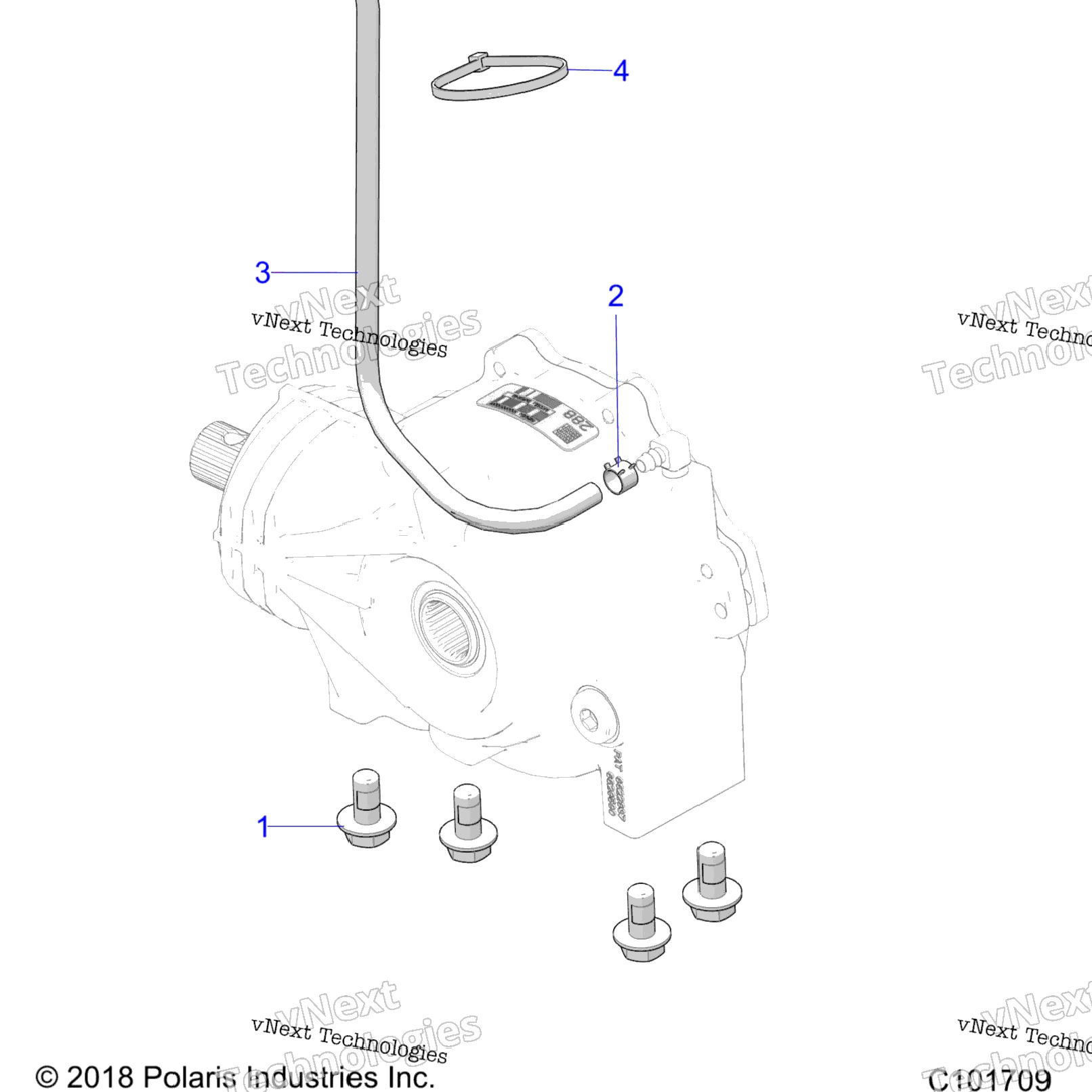 Drive Train, Gearcase Mounting, Front