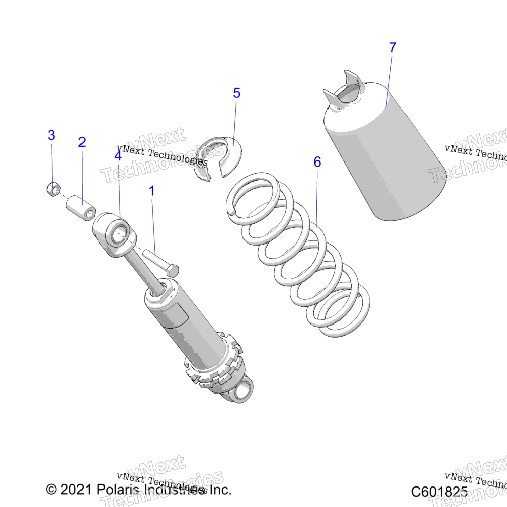 Suspension, Shock, Front Track (C601822)