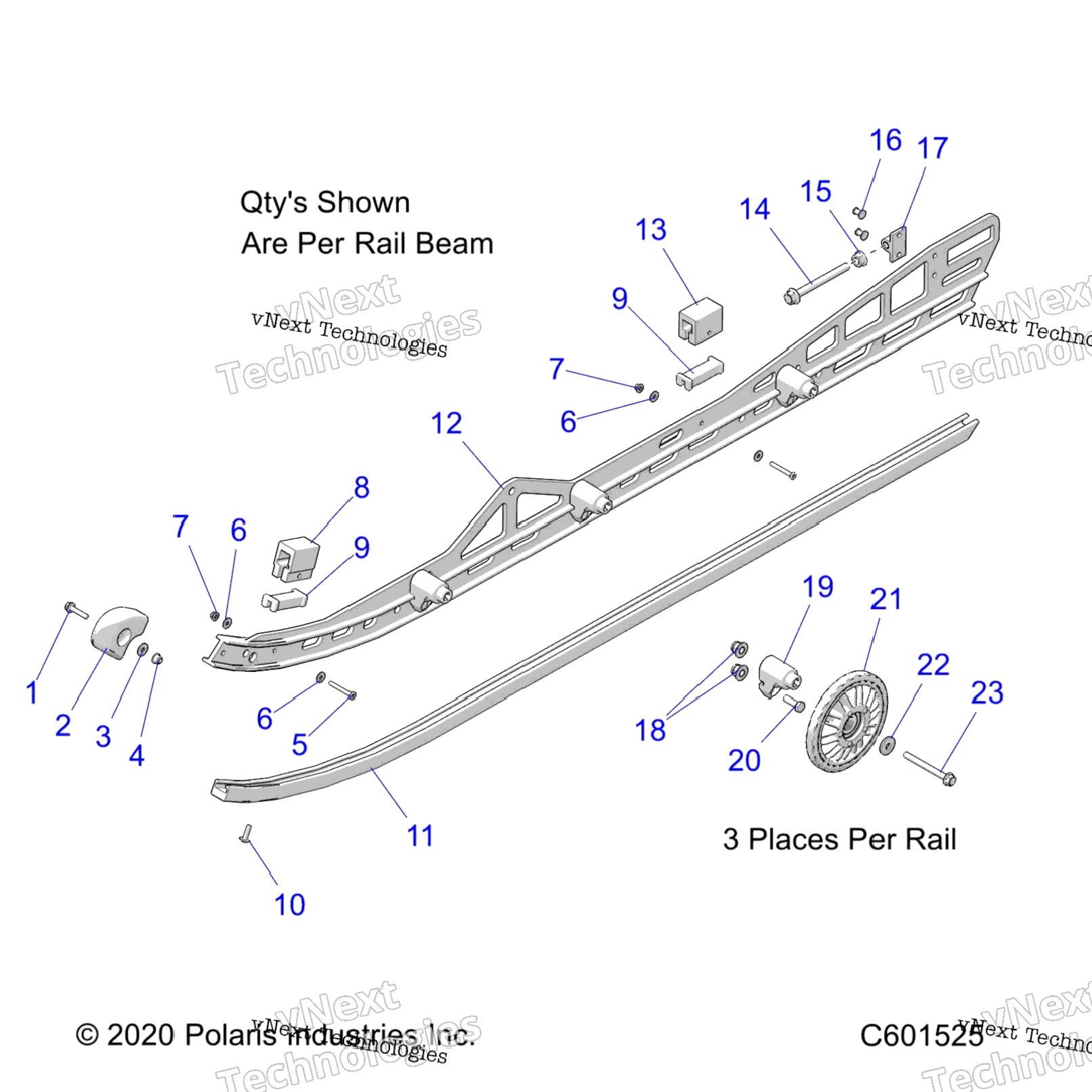 Suspension, Rail Beams LhRh