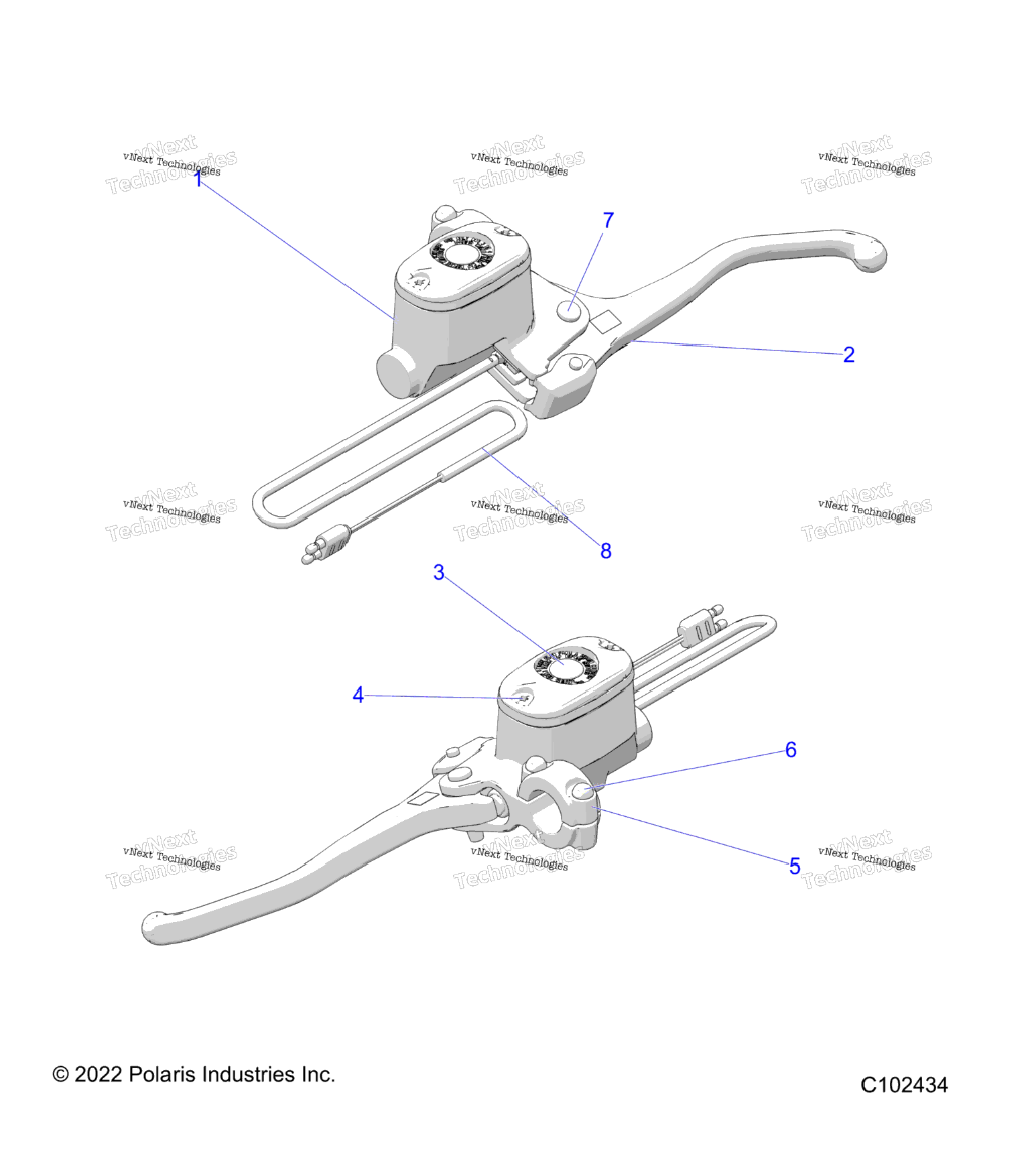 Brakes, Front Brake Lever & Master Cylinder A23sge95cn