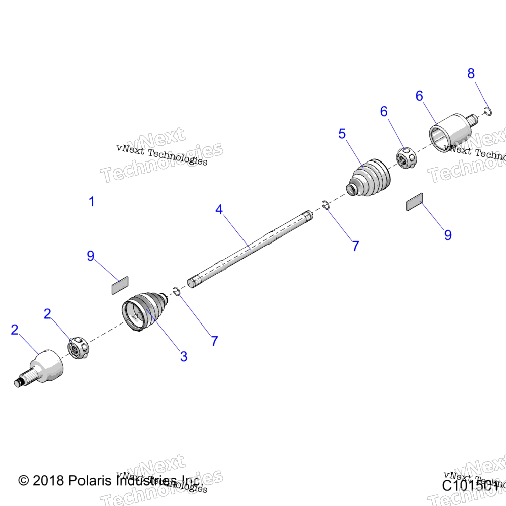 Drive Train, Drive Shaft, Front A23sge95fnS95cnS95fn