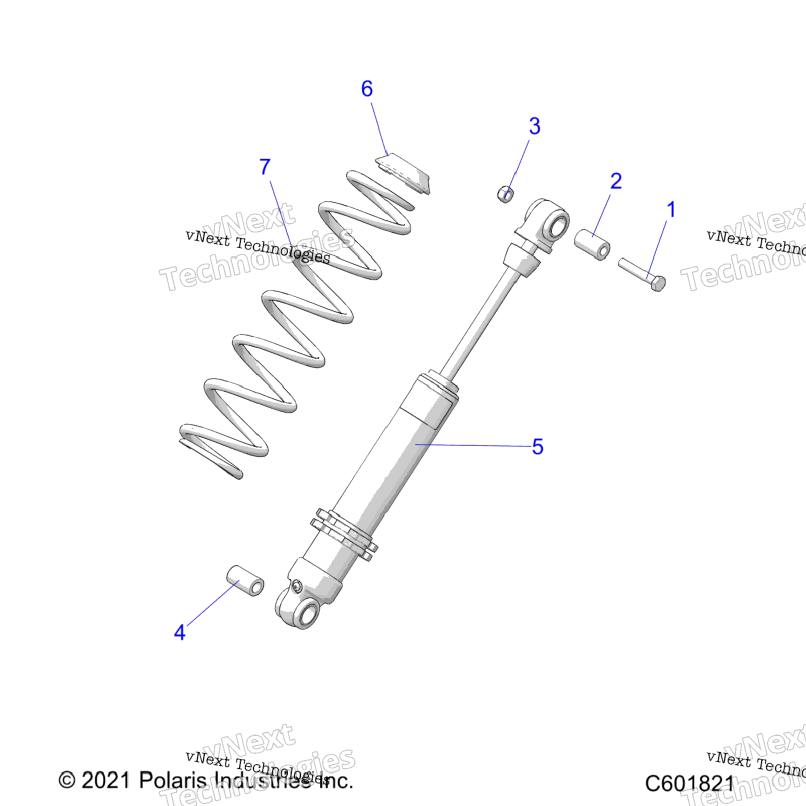 Suspension, Shock, Rear Track (C601821)