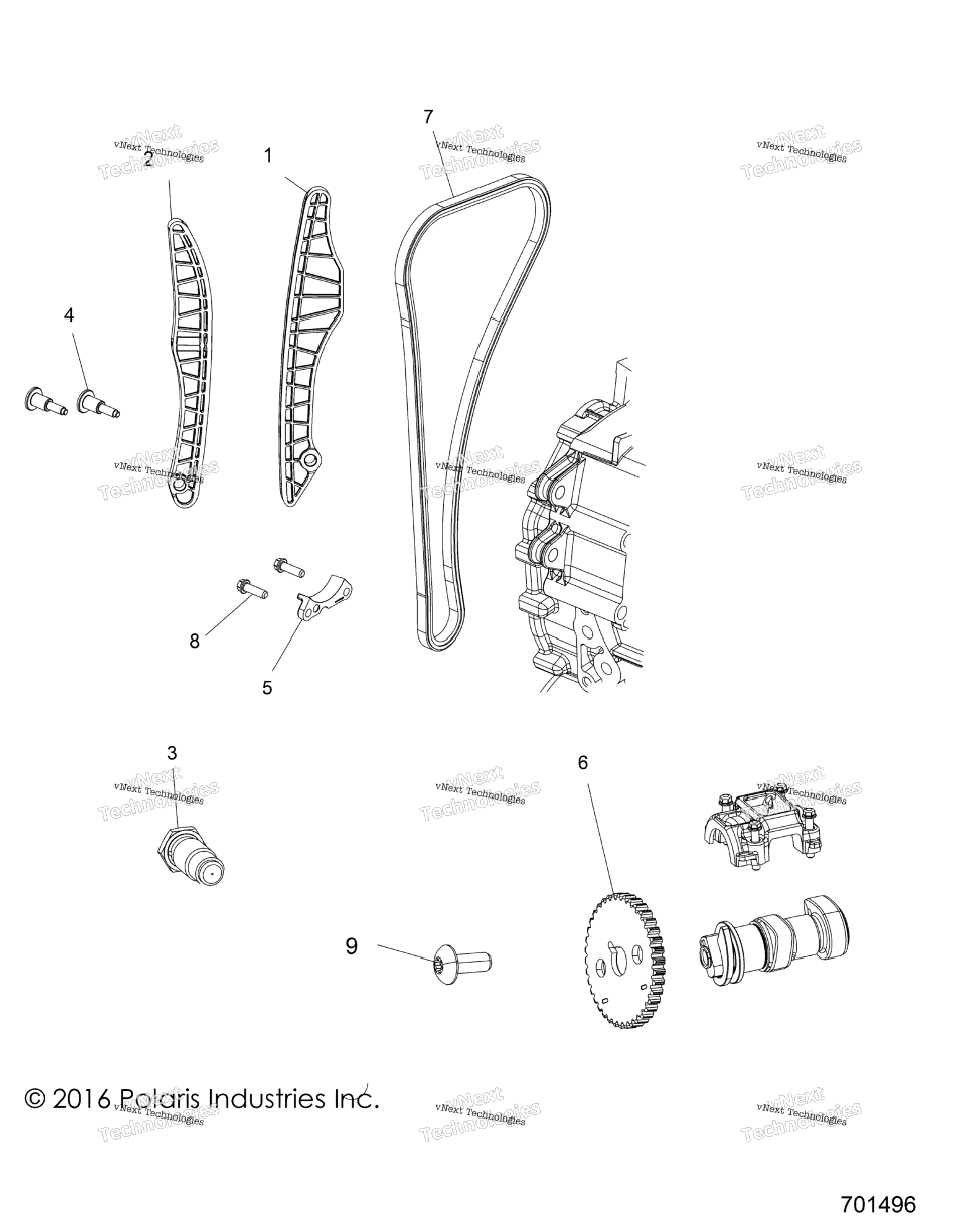 Engine, Cam Chain & Sprocket