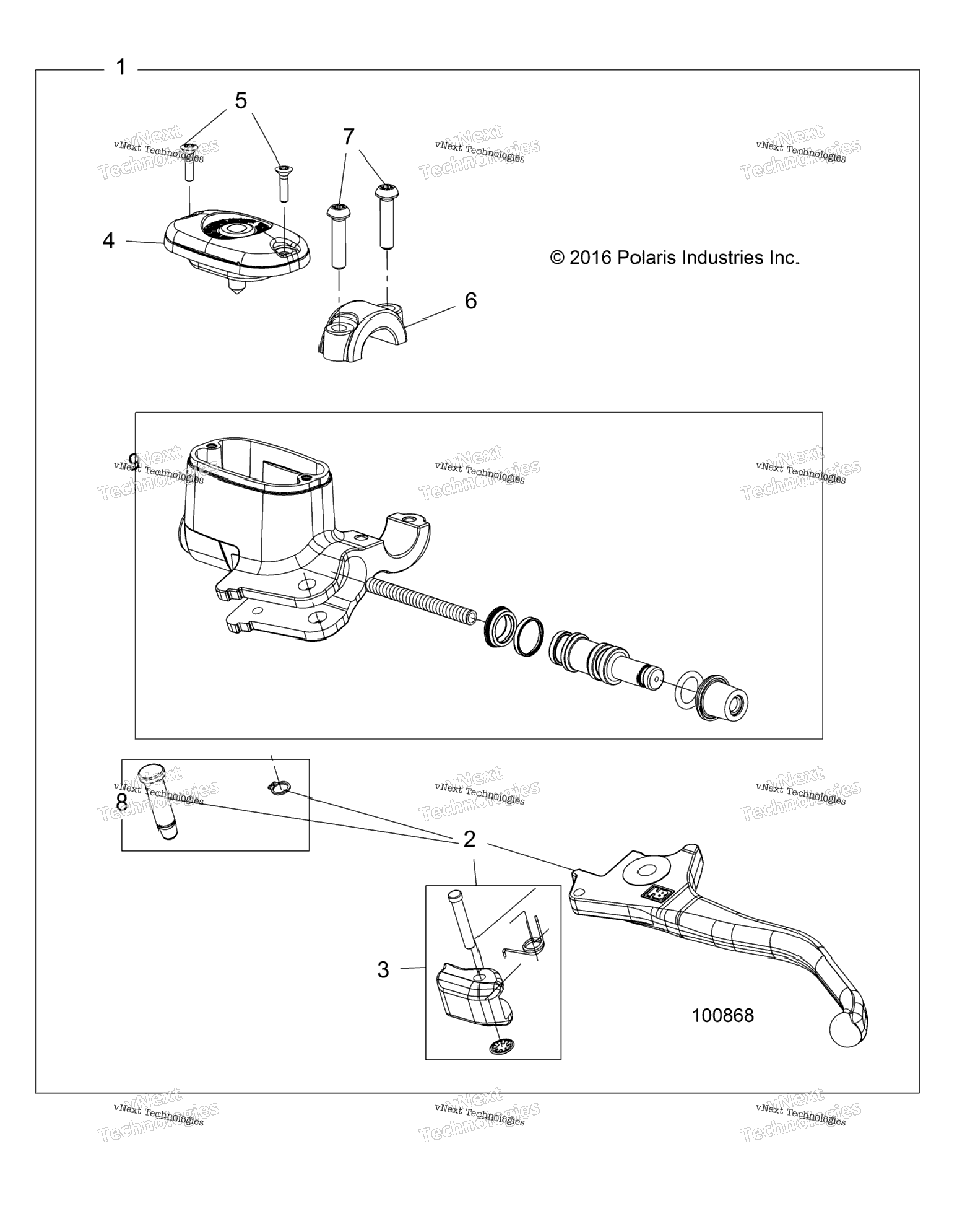 Brakes, Front Brake Lever & Master Cylinder A22sge95cn