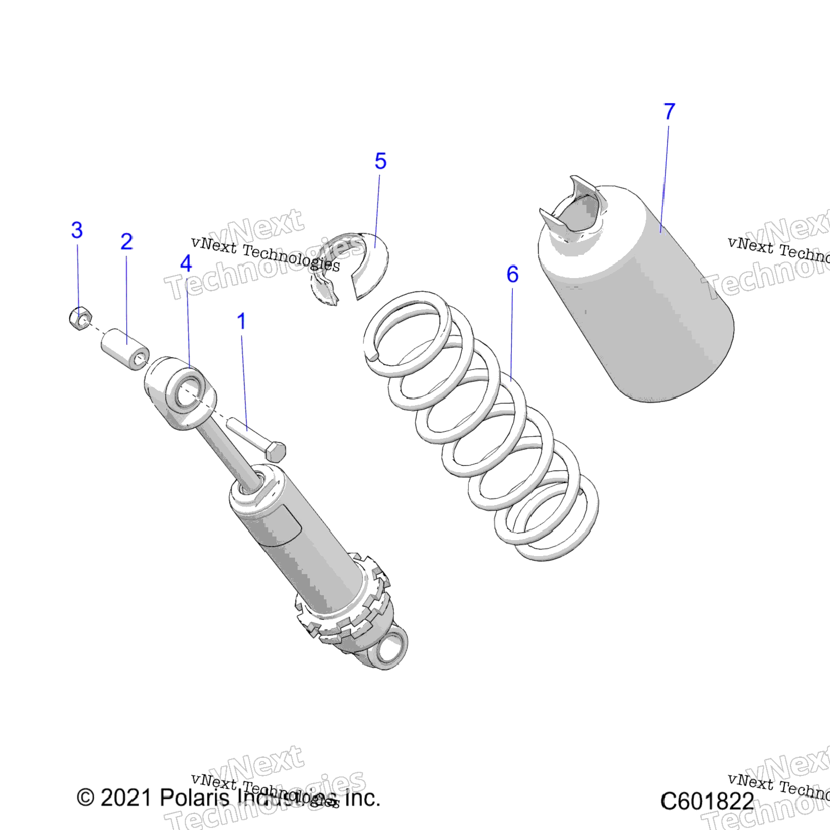 Suspension, Shock, Front Track (C601822)