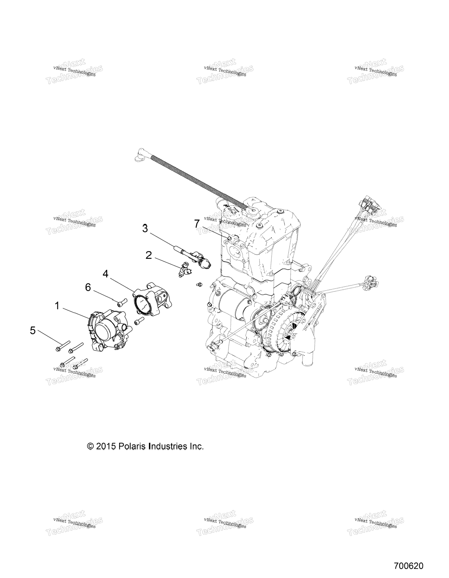 Engine, Throttle Body & Fuel Rail