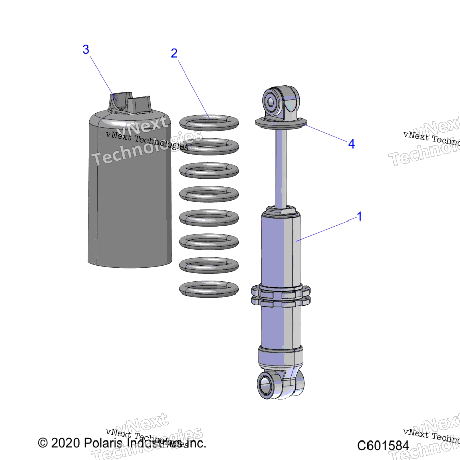 Suspension, Shock, Front Track (C601584)