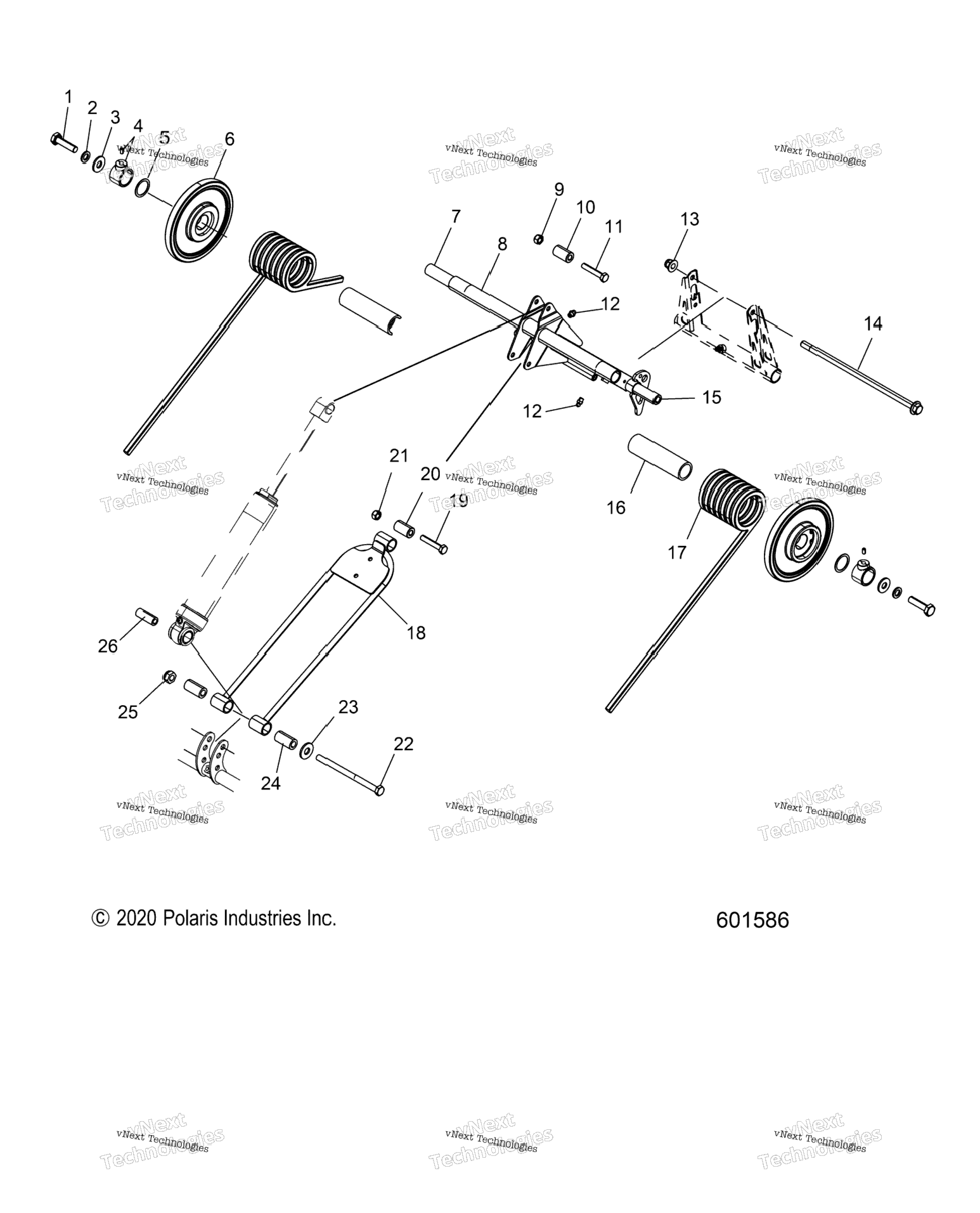 Suspension, Torque Arm, Rear