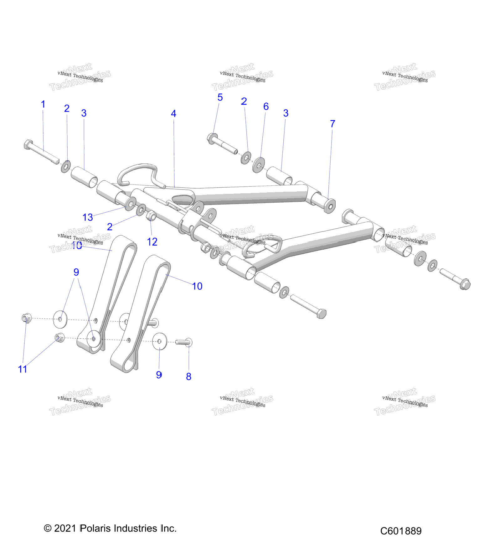 Suspension, Torque Arm, Front