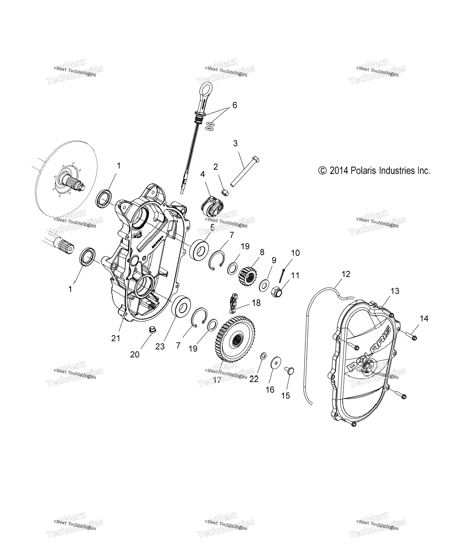 Drive Train, Chaincase S23mdx6dsa6Dea