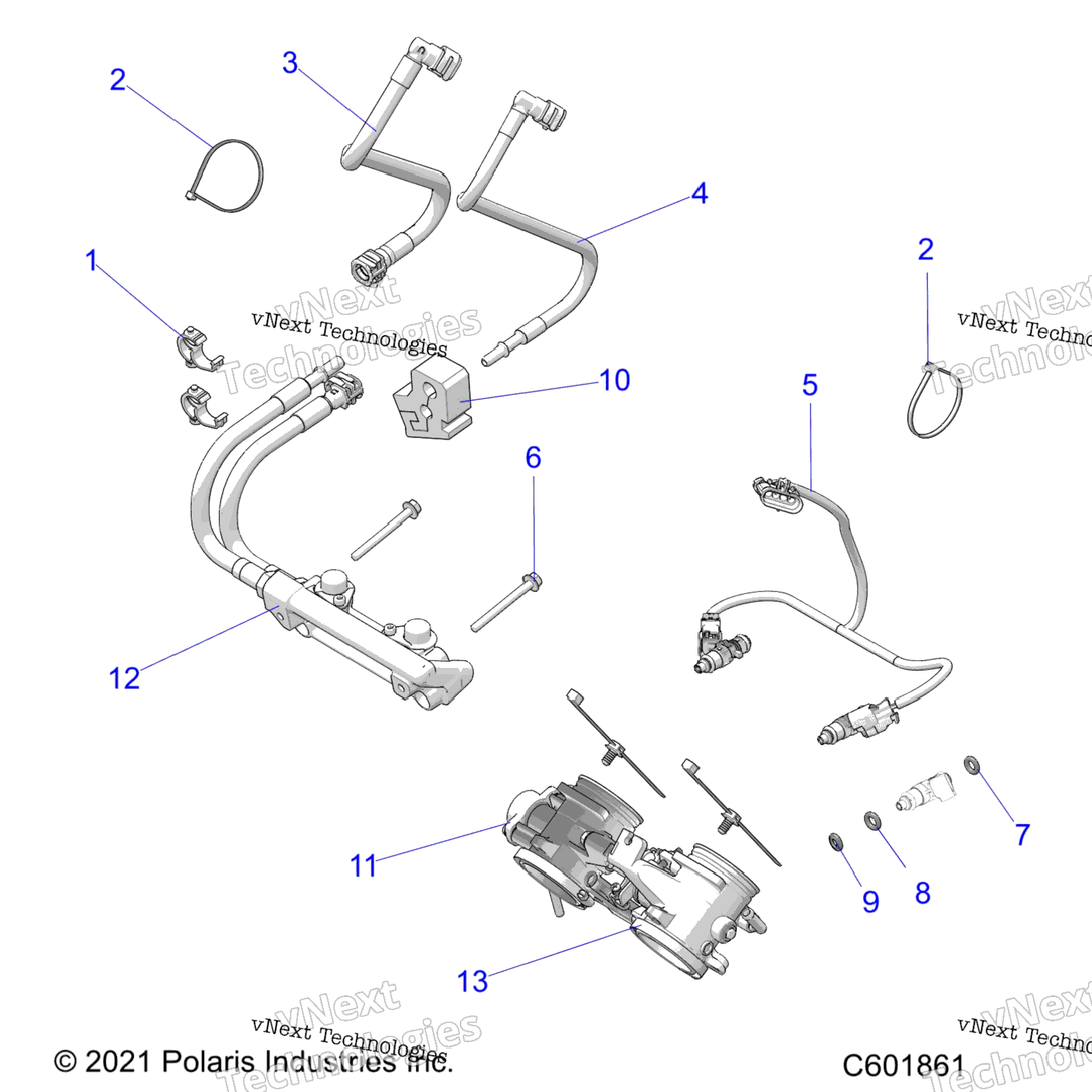 Fuel System, Rail, Lines & Throttle Body