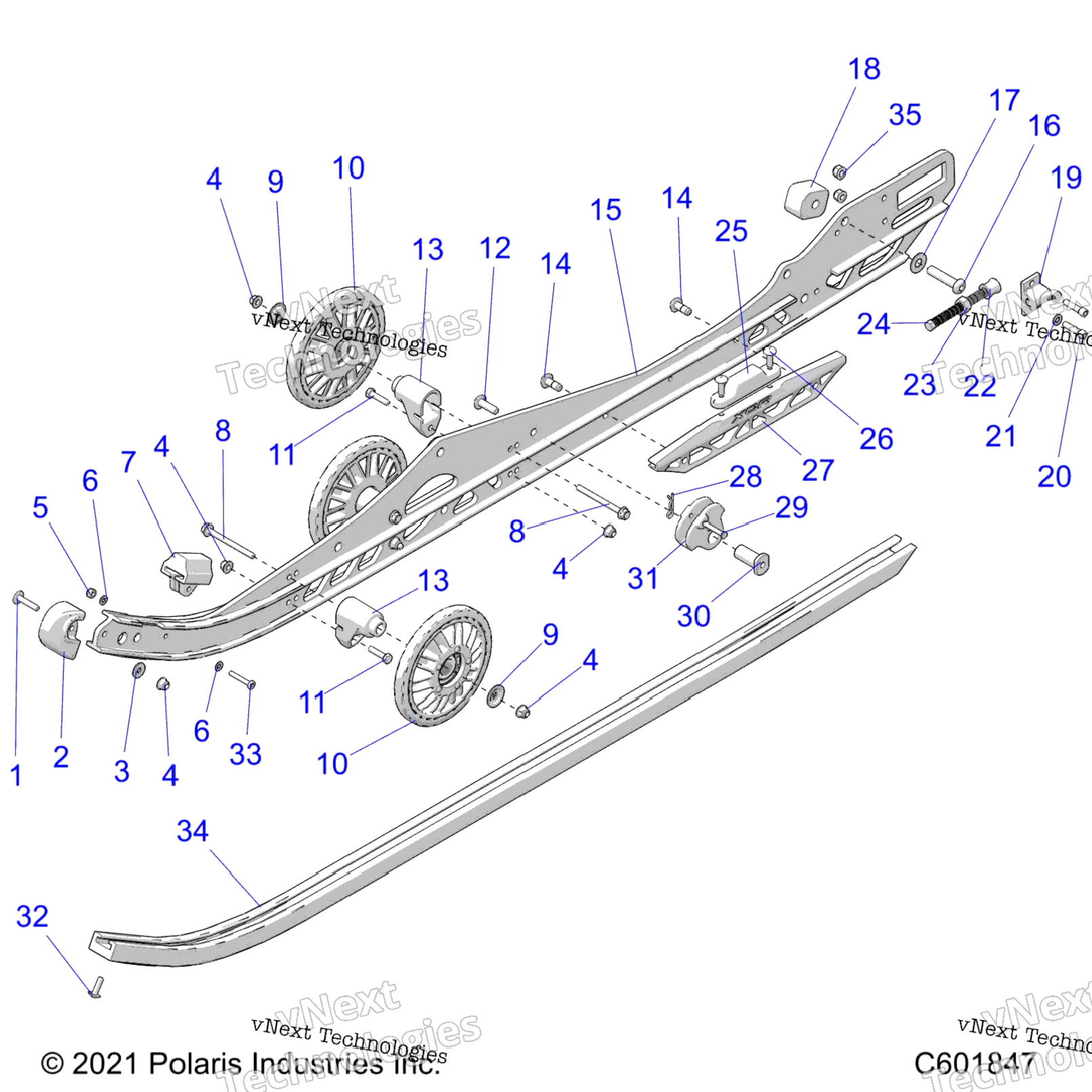 Suspension, Rail Beam LhRh