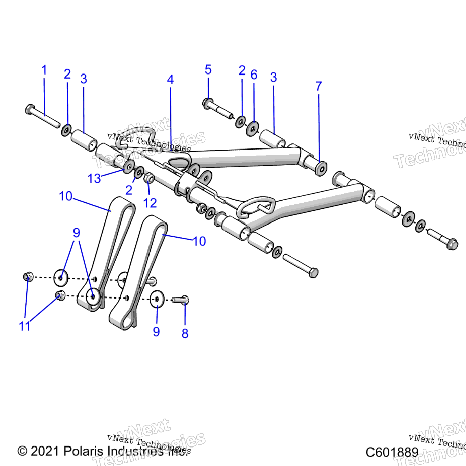 Suspension, Torque Arm, Front