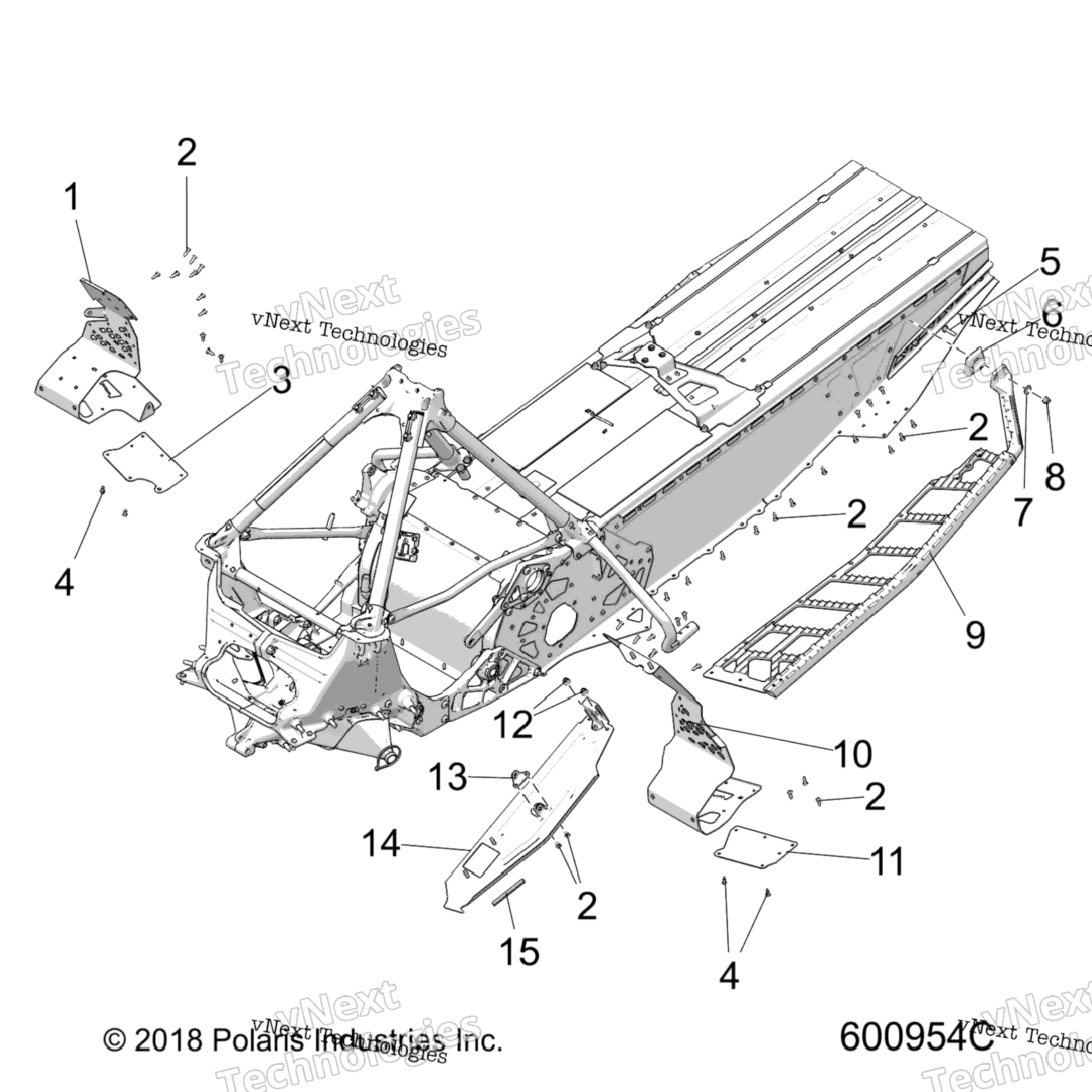 Chassis, Clutch GuardFootrestsRunning Boards