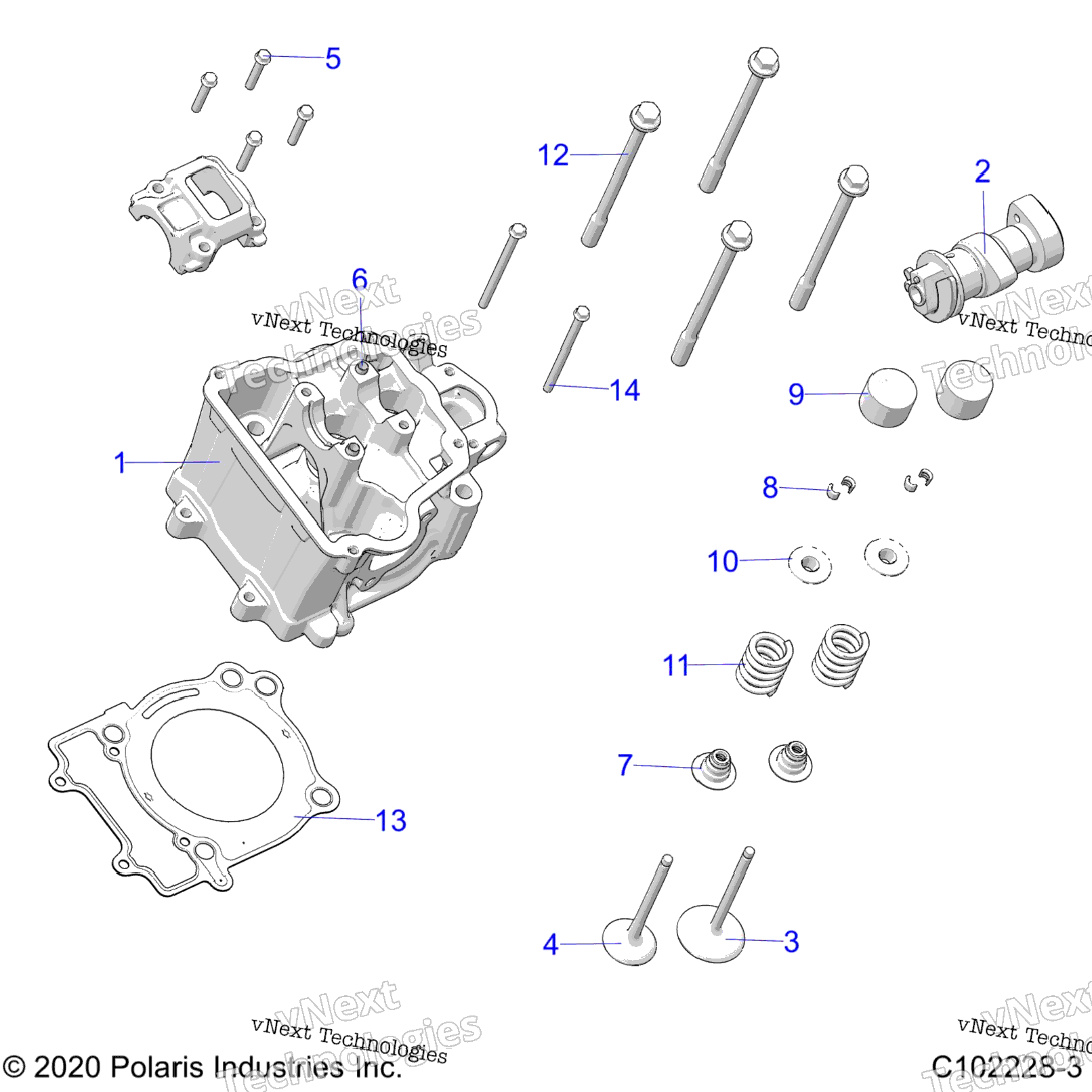 Engine, Cylinder Head, Cam & Valves