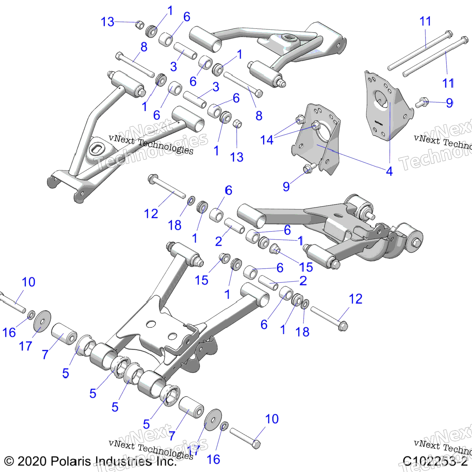 Suspension, Rear Control Arm, Mounting