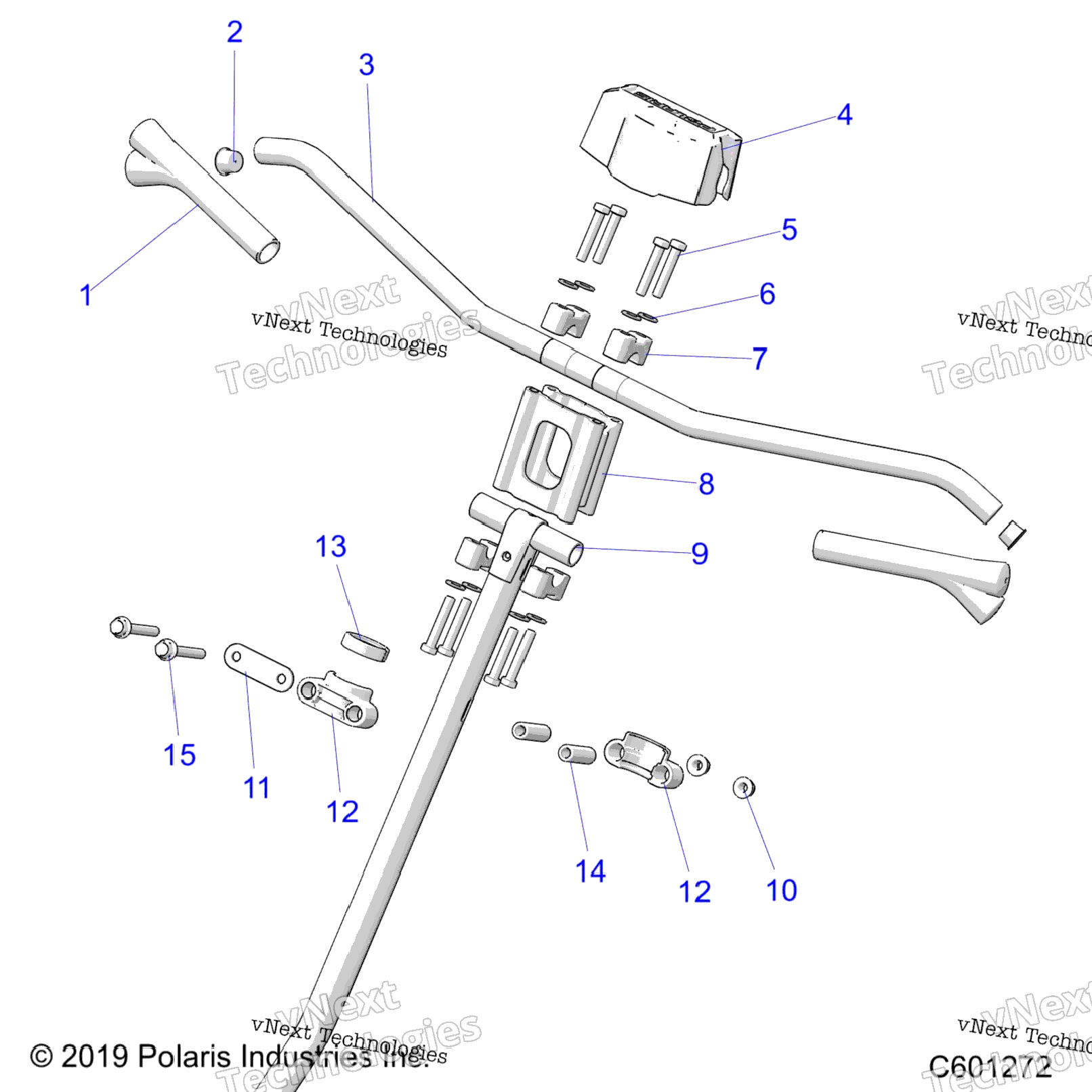 Steering, Upper & Handlebar Asm