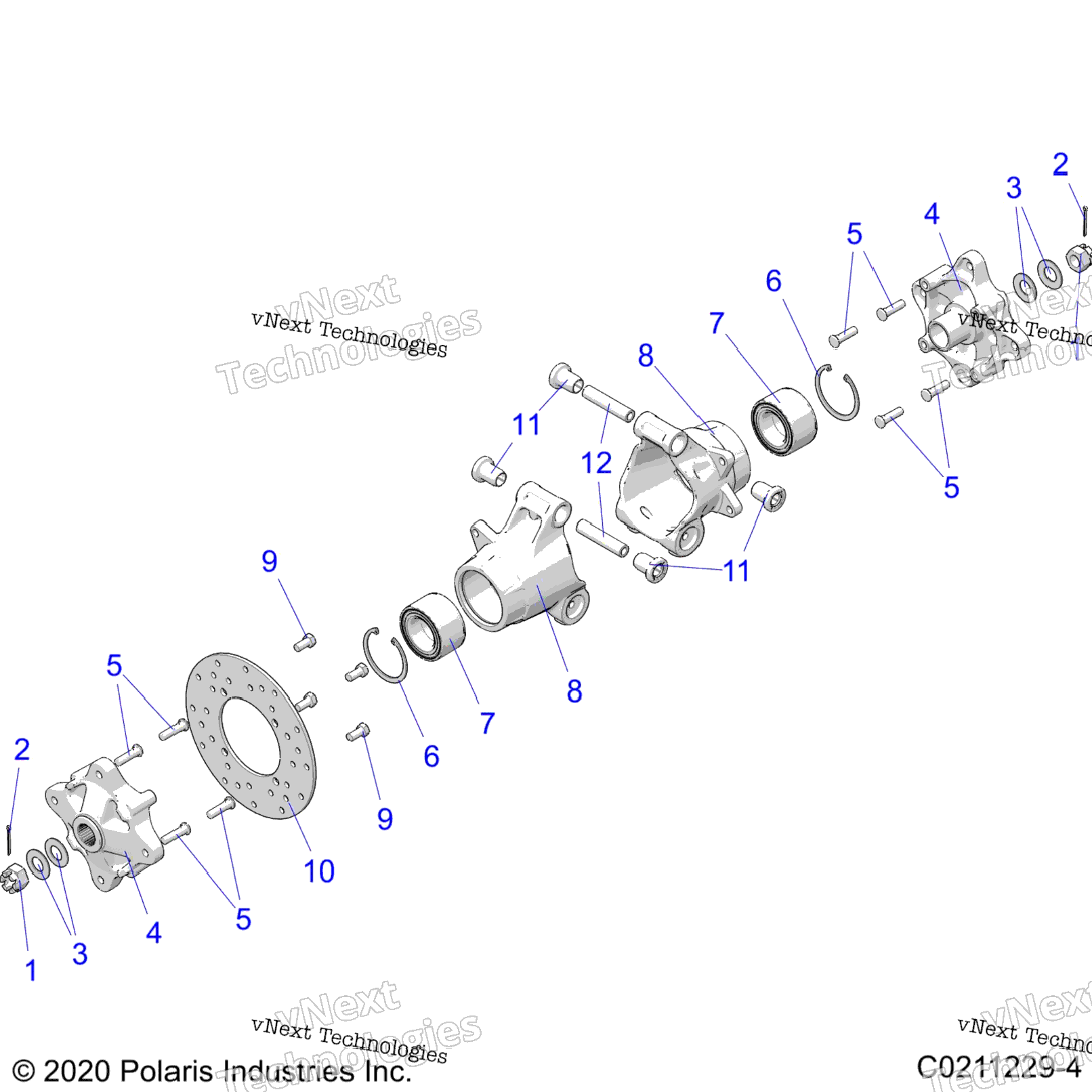 Suspension, Rear Hubs, Carrier & Brake Disc