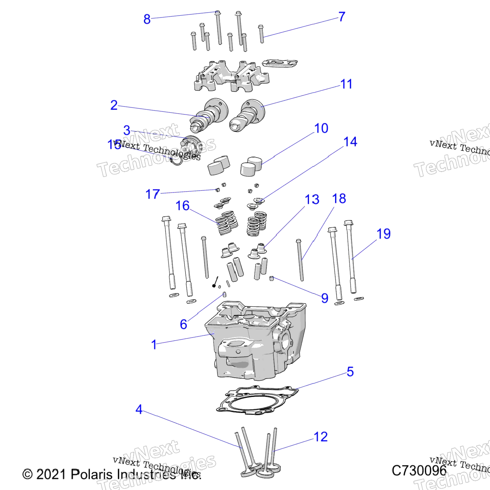 Engine, Cylinder Head, Cams & Valves