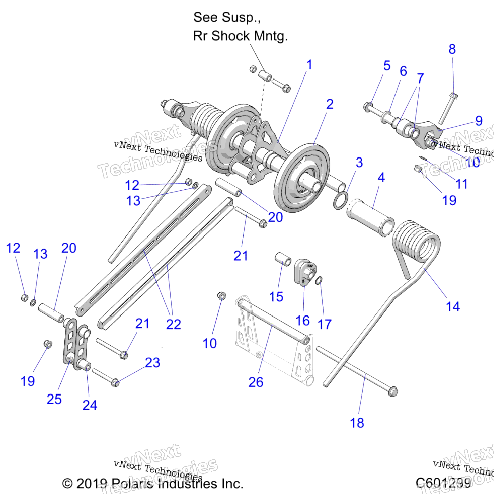 Suspension, Torque Arm, Rear