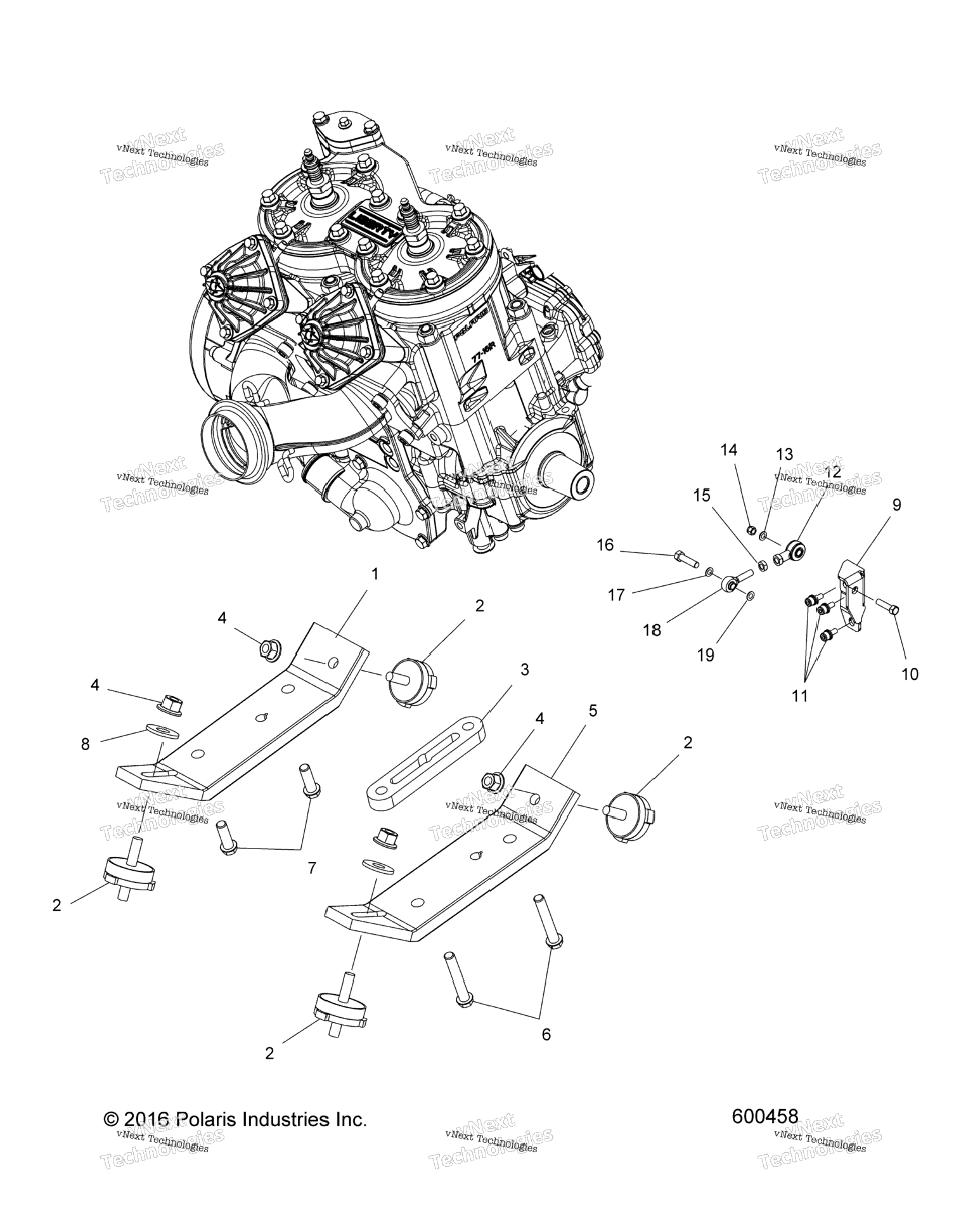 Engine, Mounting S22mdx6dsa6Dea