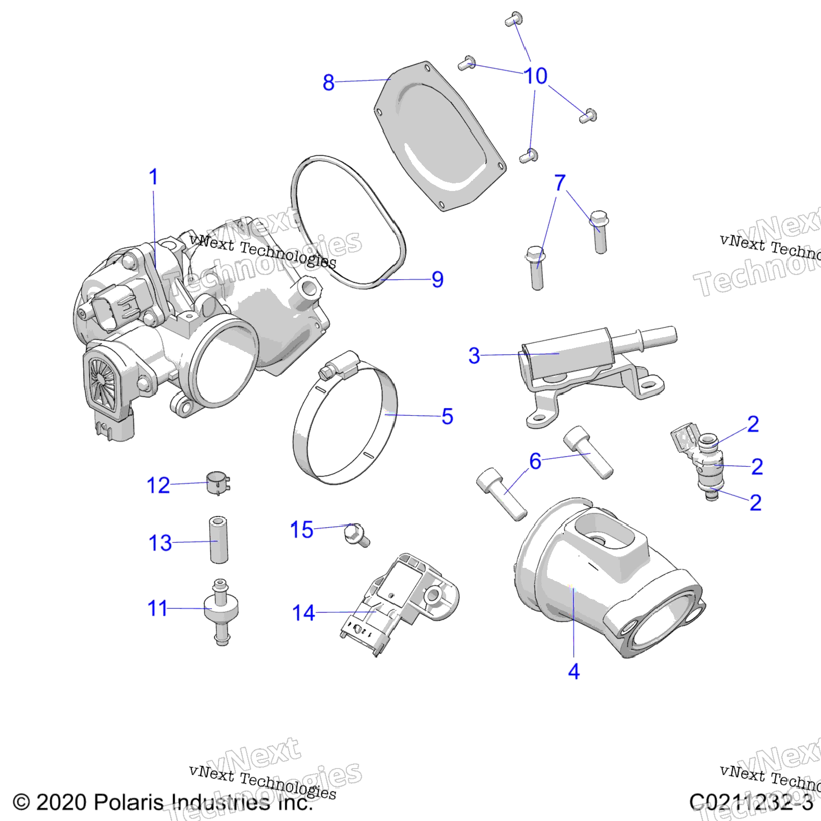 Engine, Throttle Body & Fuel Rail