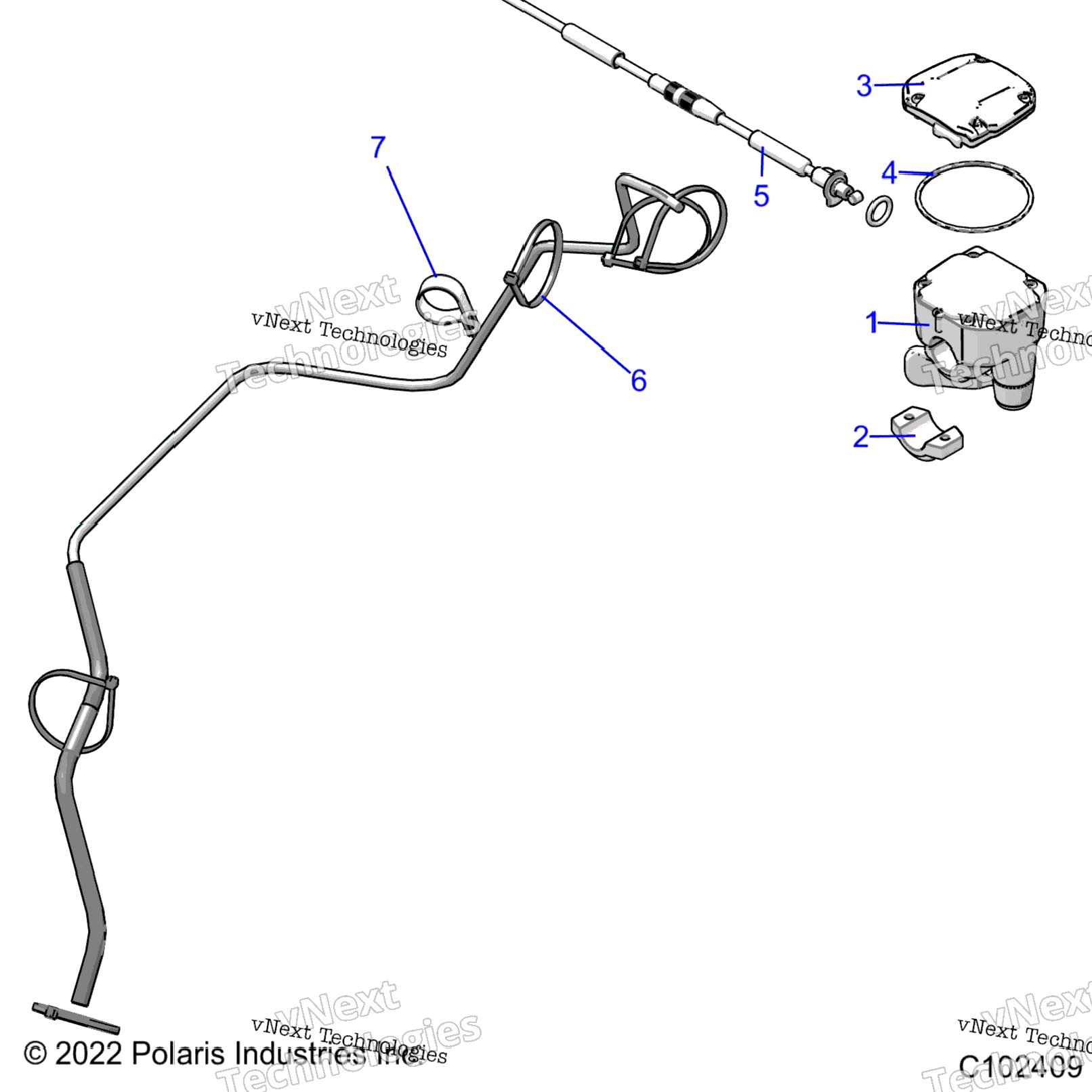 Steering, Controls, Throttle Asm. & Cable