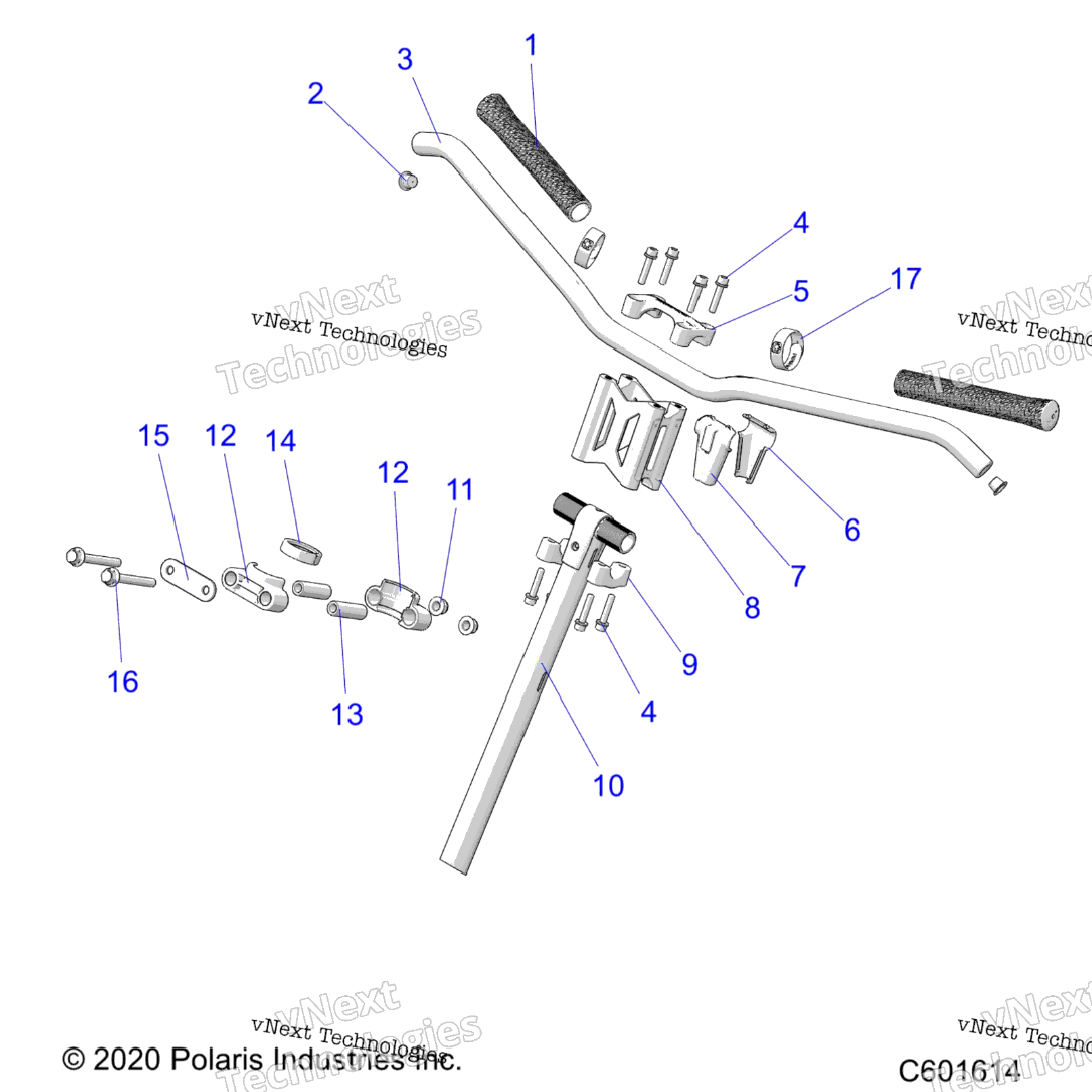 Steering, Upper & Handlebar Asm