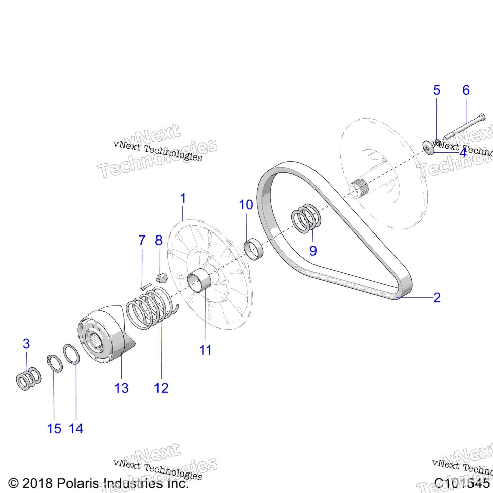 Drive Train, Secondary Clutch