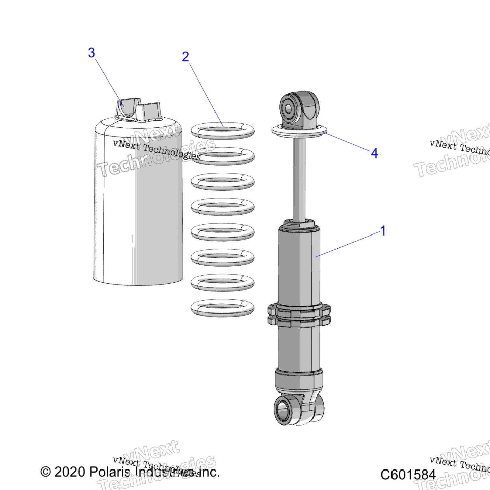 Suspension, Shock, Front Track