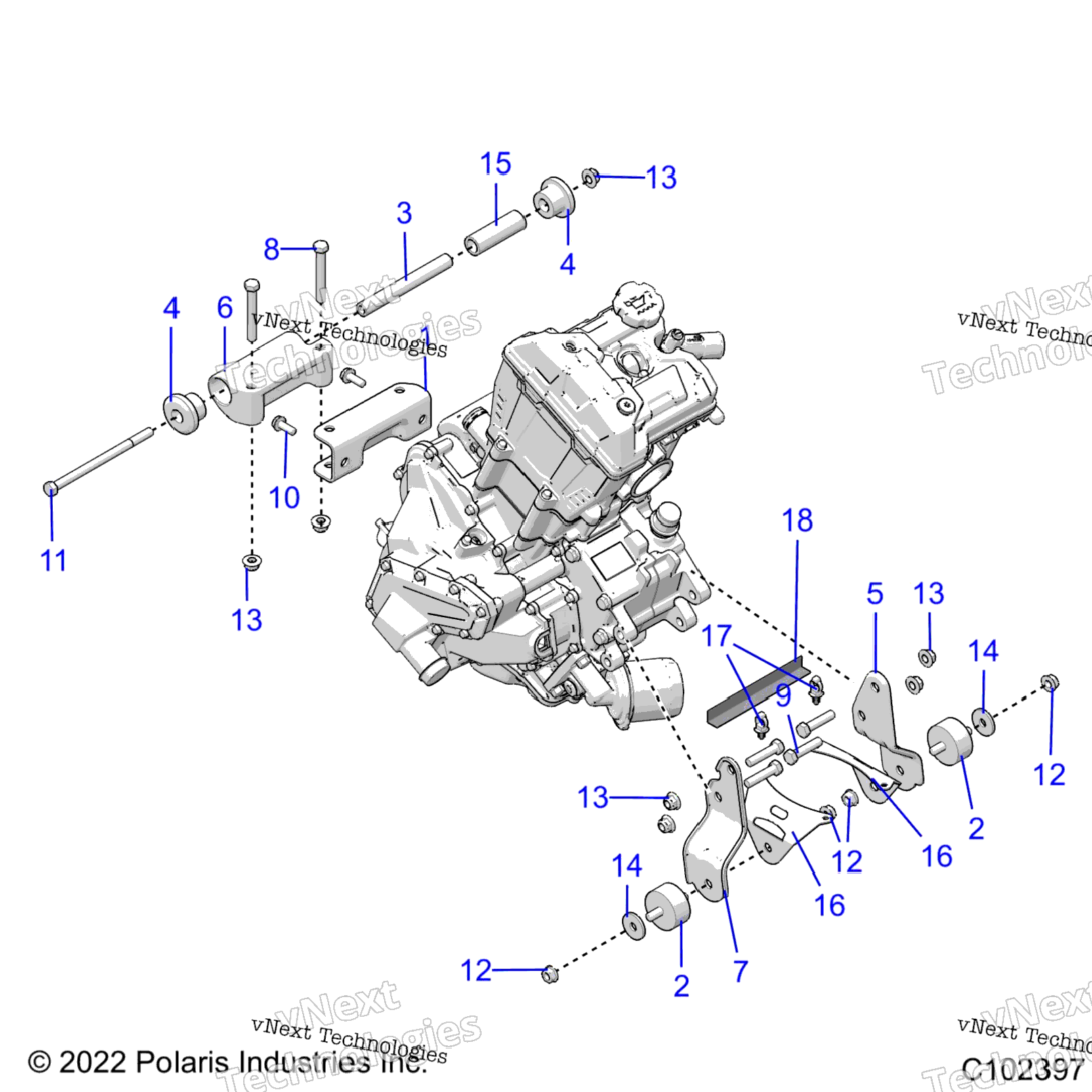 Engine, Mounting