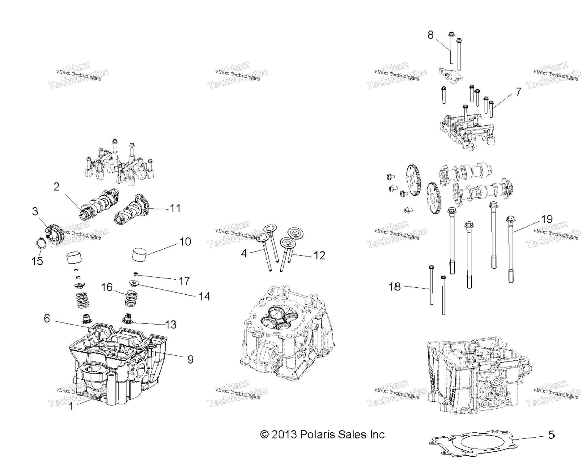 Engine, Cylinder Head, Cams & Valves