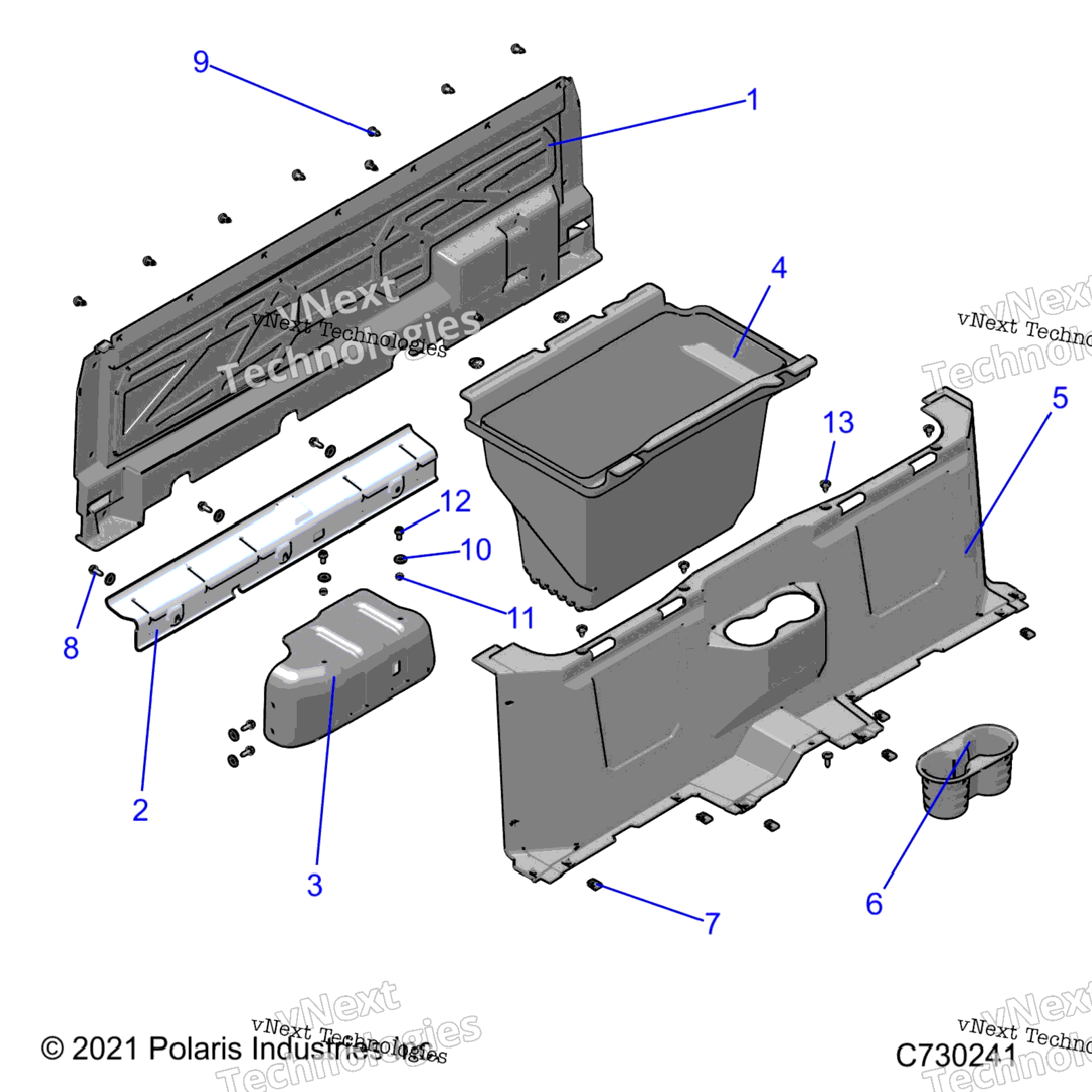 Body, Floor Closeoffs & Bin