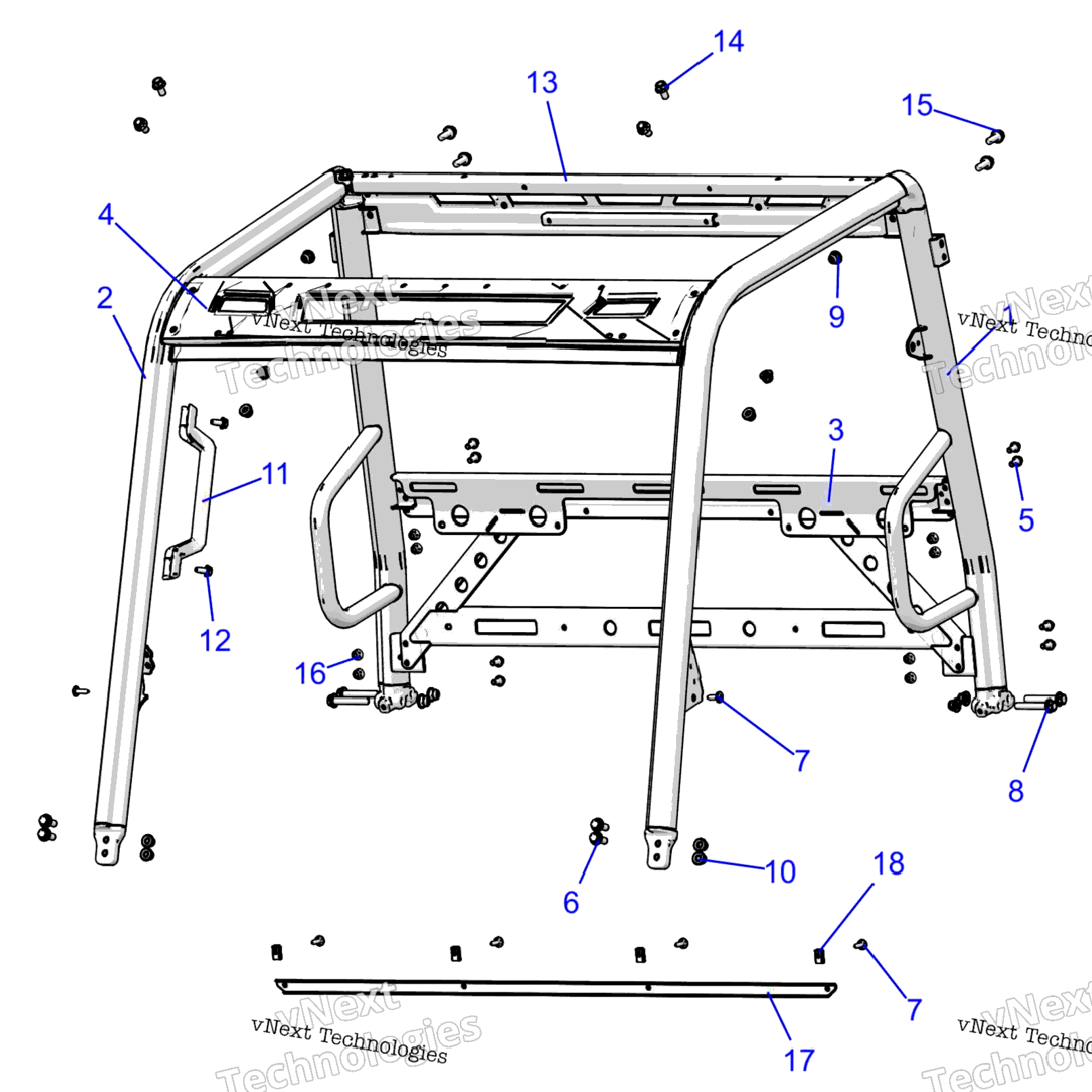 Chassis, Cab Frame R22mau575