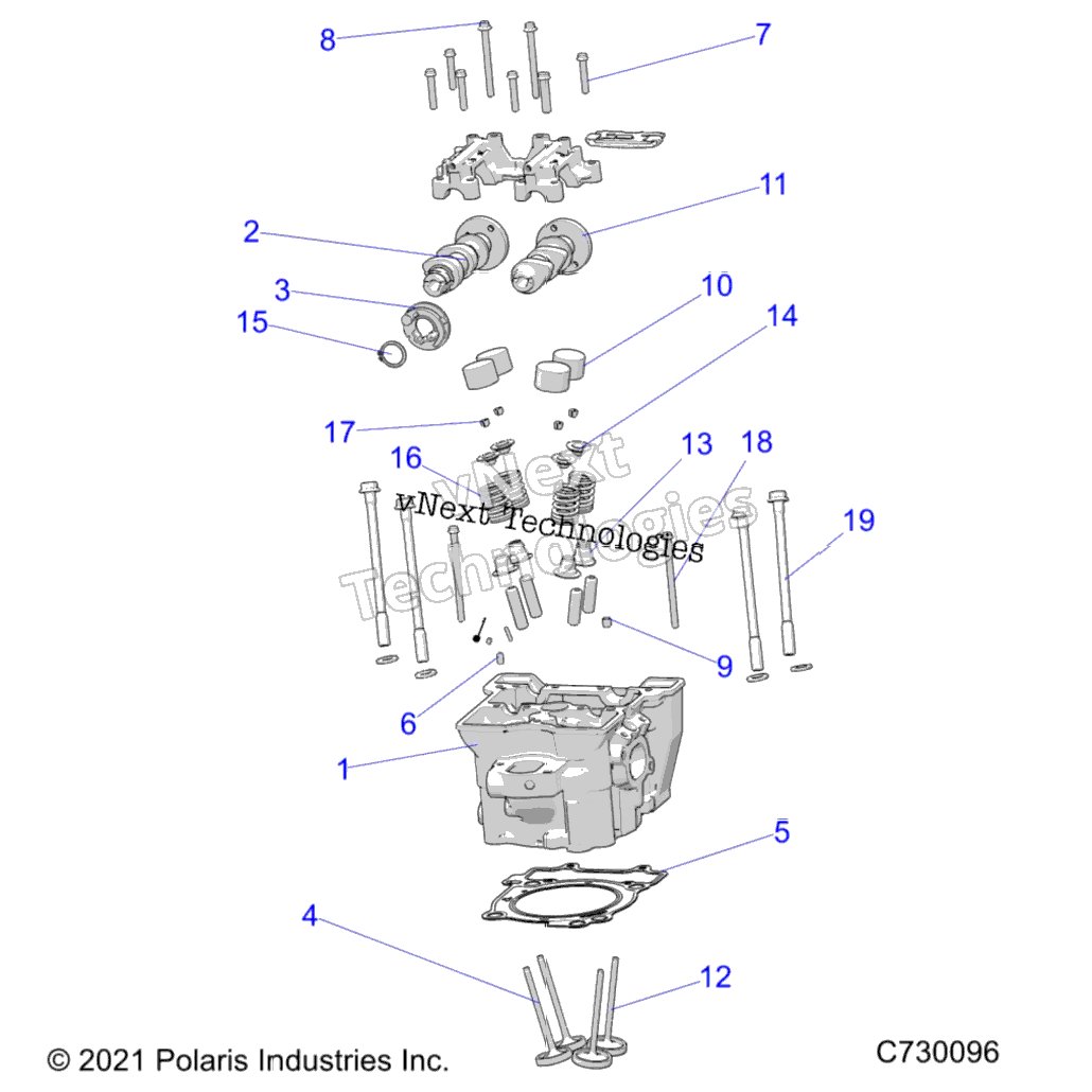 Engine, Cylinder Head, Cams & Valves