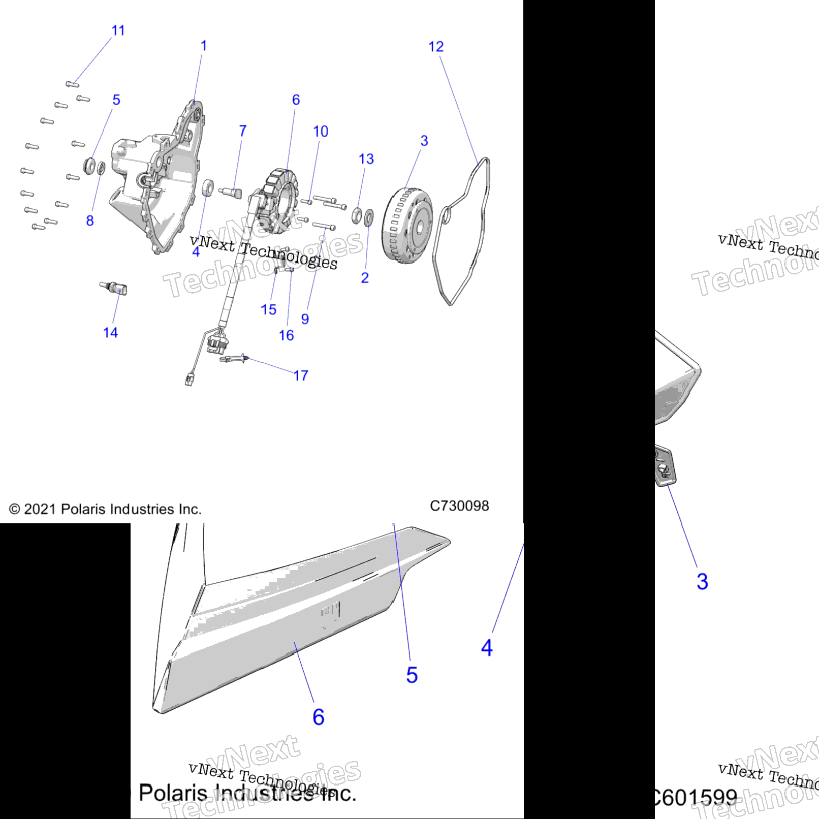 Engine, Stator Cover & Flywheel