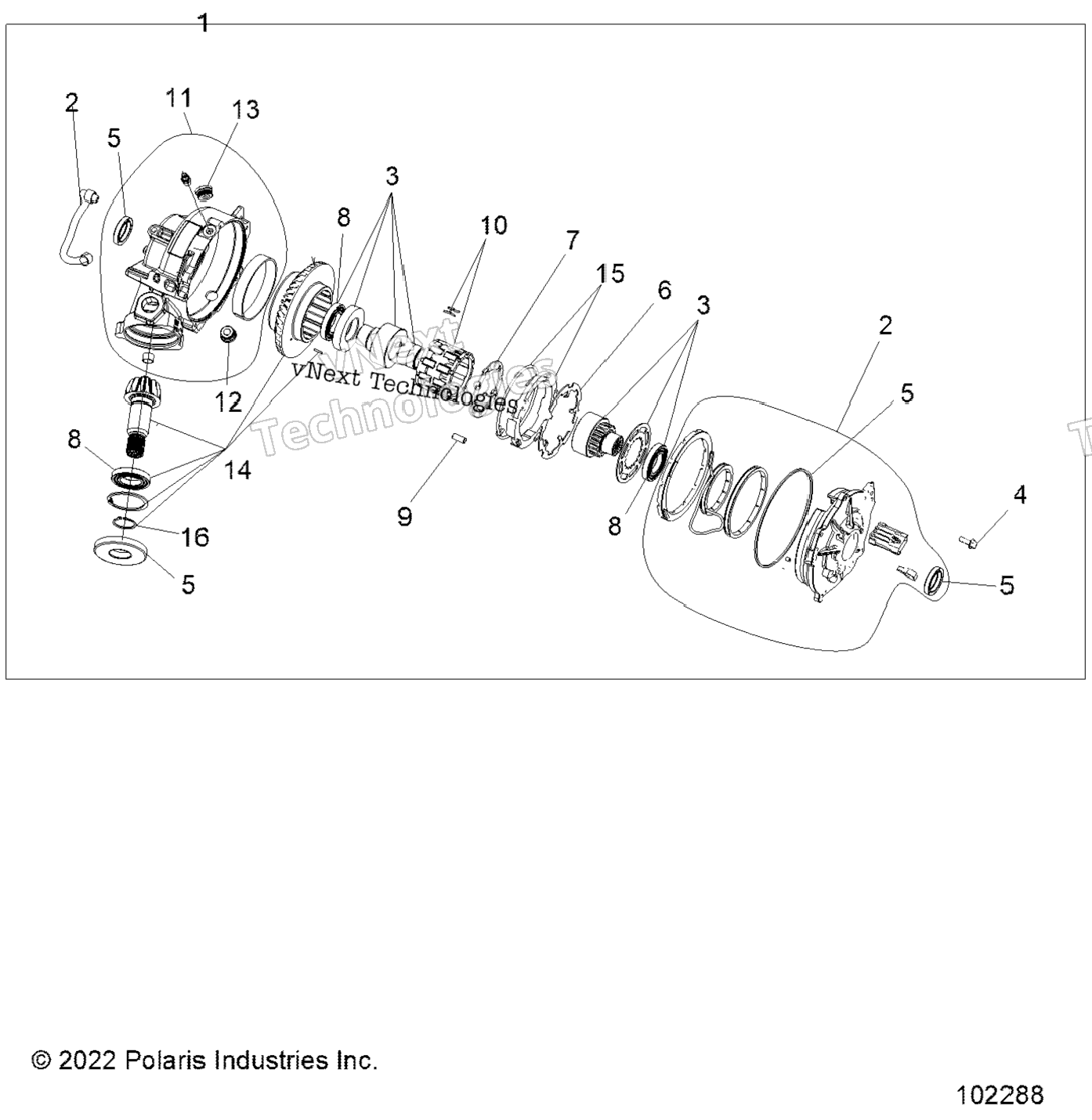 Drive Train, Front Gearcase