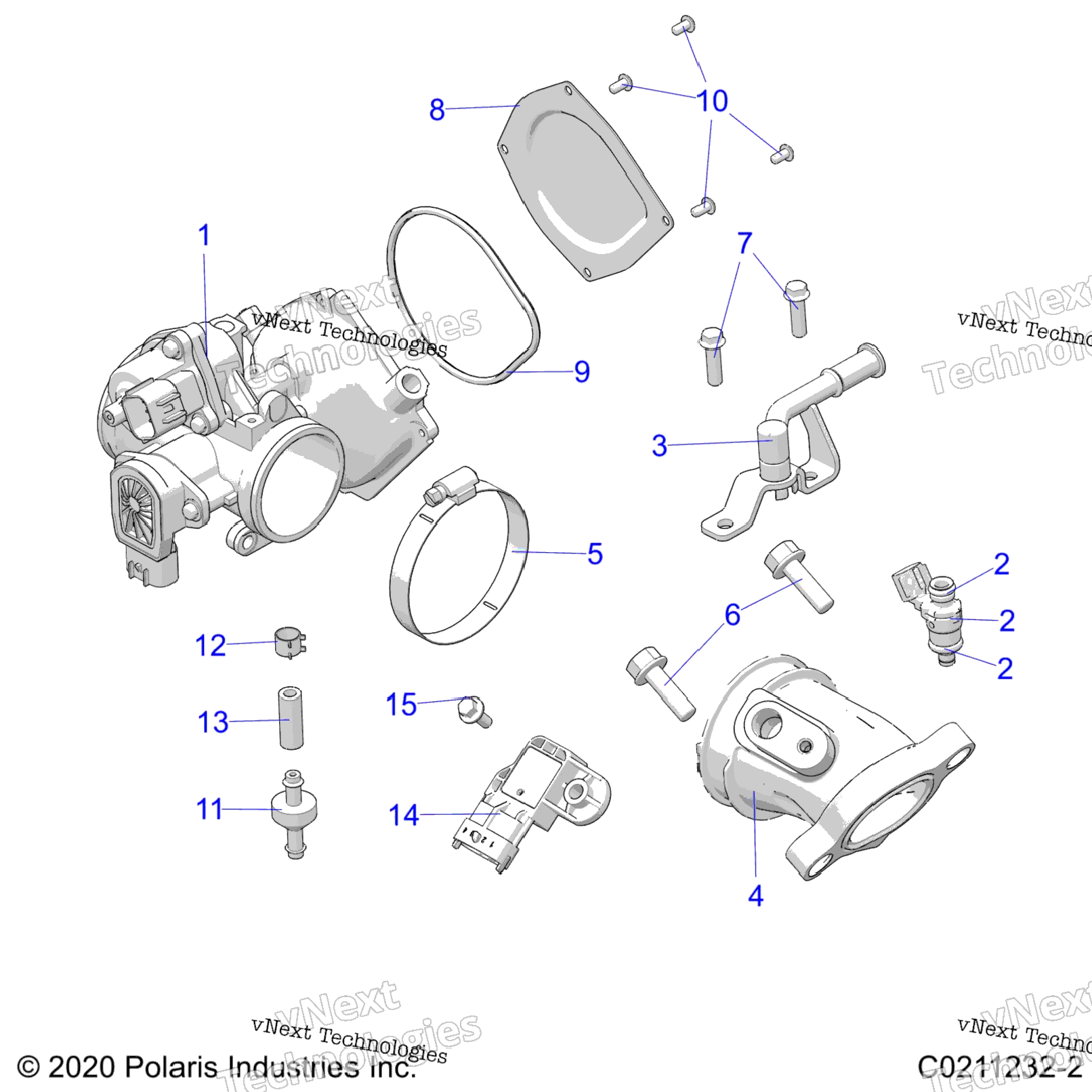 Engine, Throttle Body & Fuel Rail