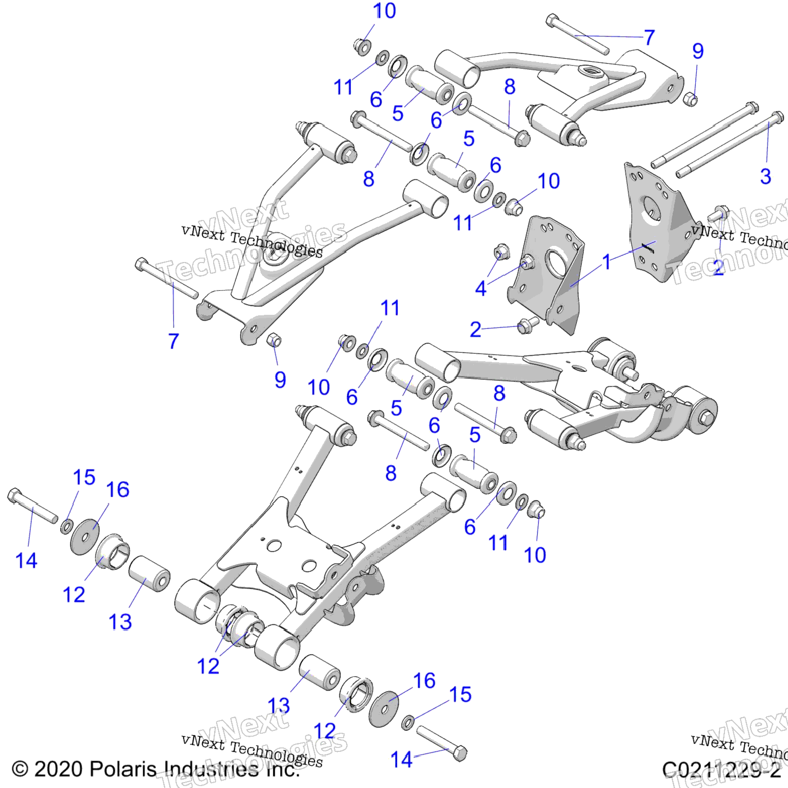 Suspension, Rear Control Arm, Mounting BmBn