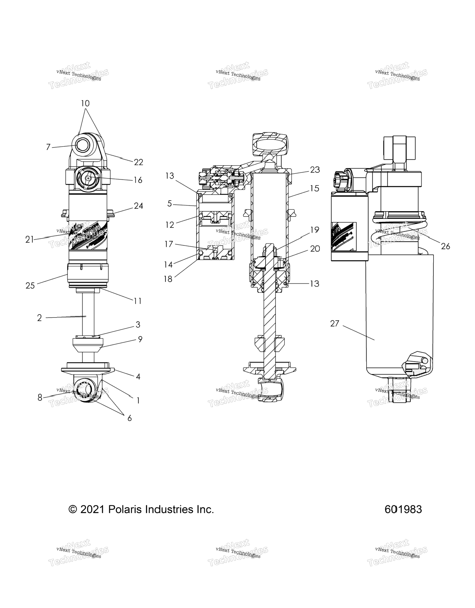 Suspension, Shock, Front Track All Options